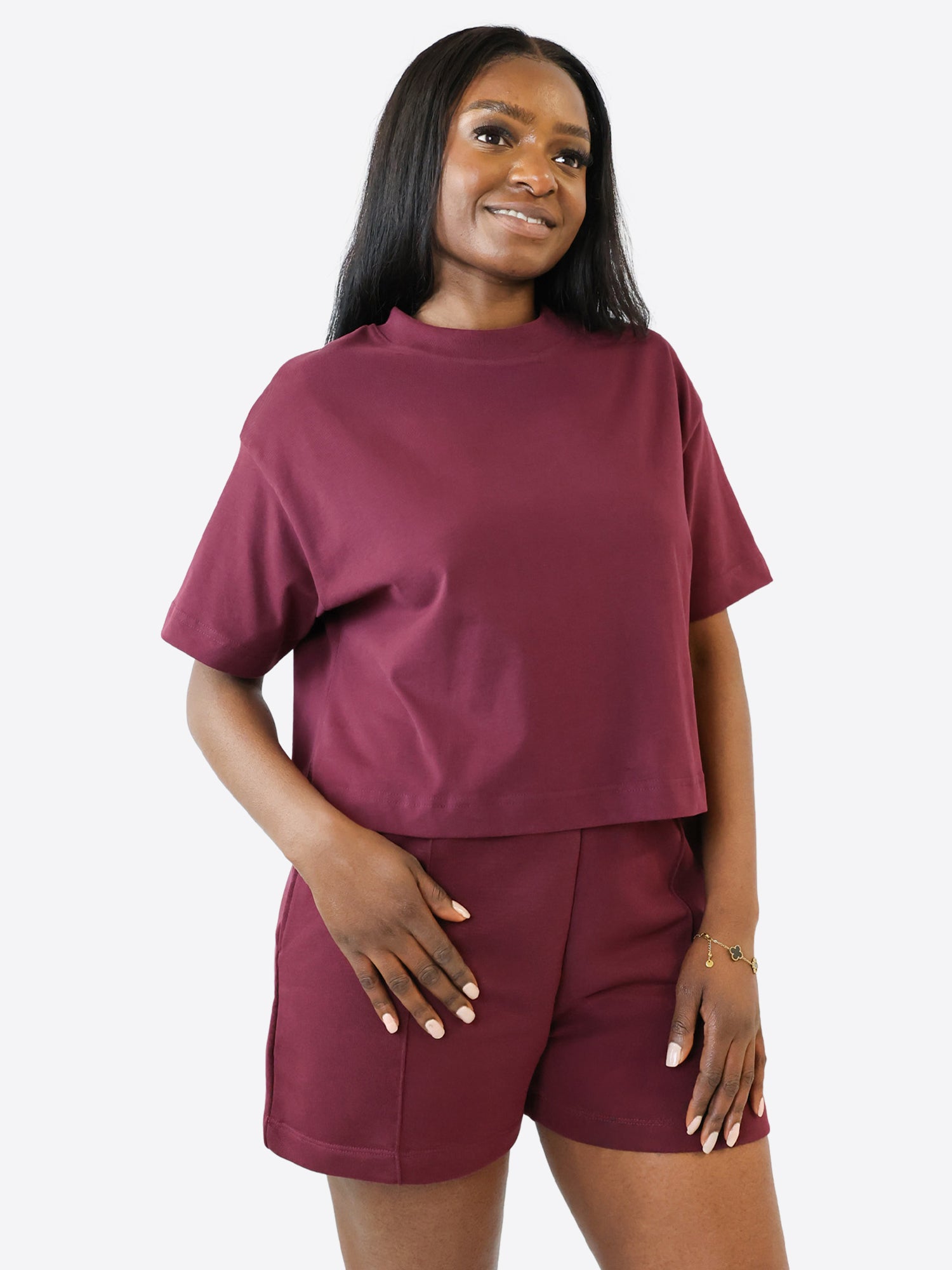 Crop T-Shirt – Plum