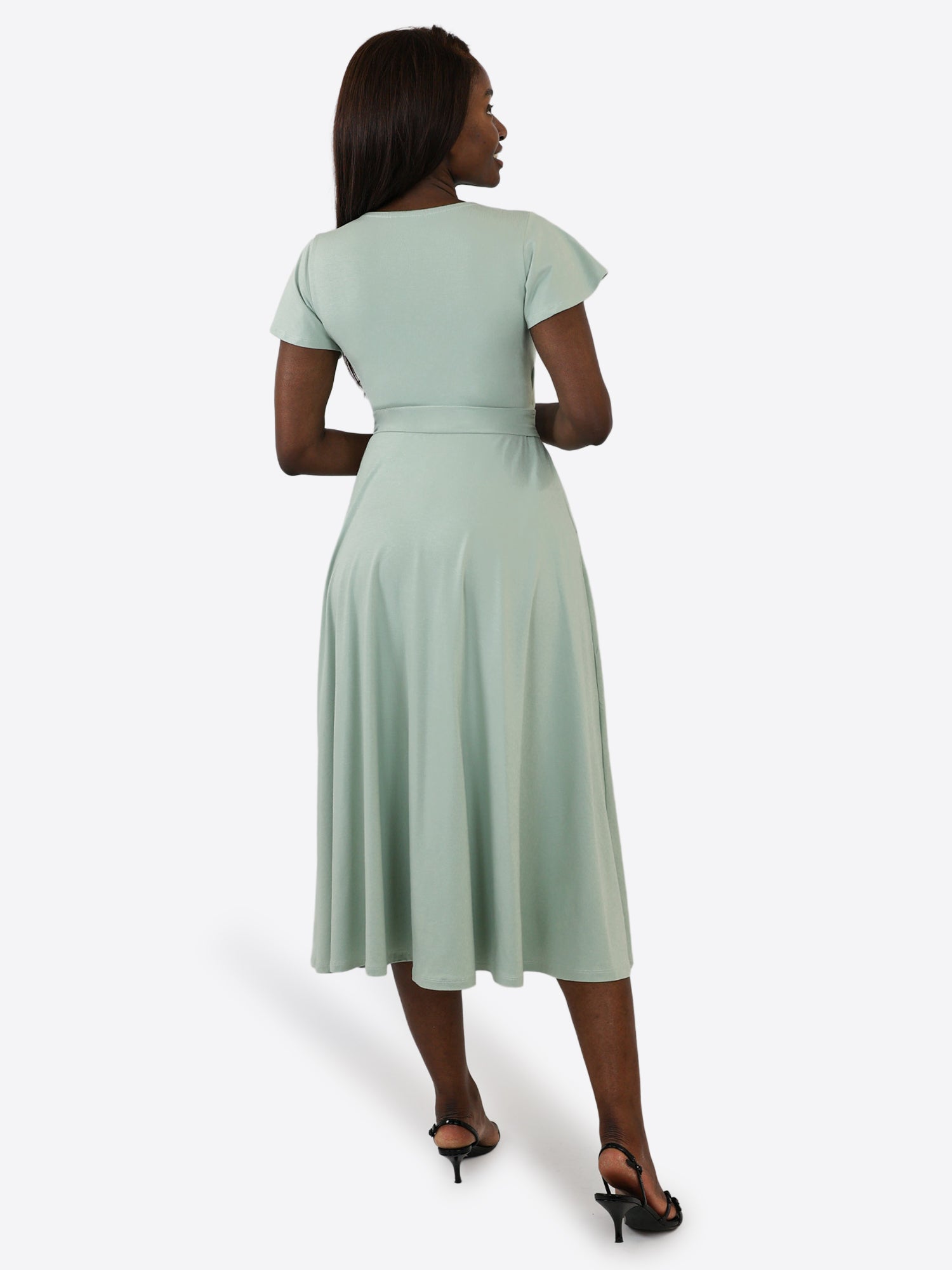 Midi Wickelkleid Carina - Aloe