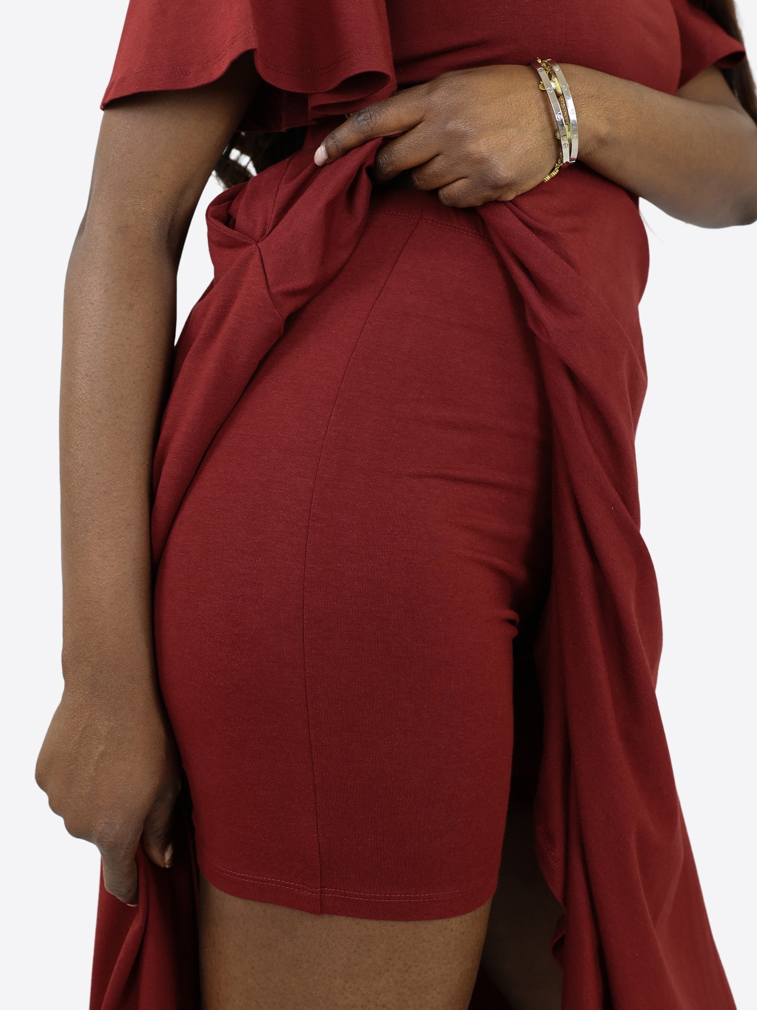 Midi Skort Kleid Mara - Bordeaux