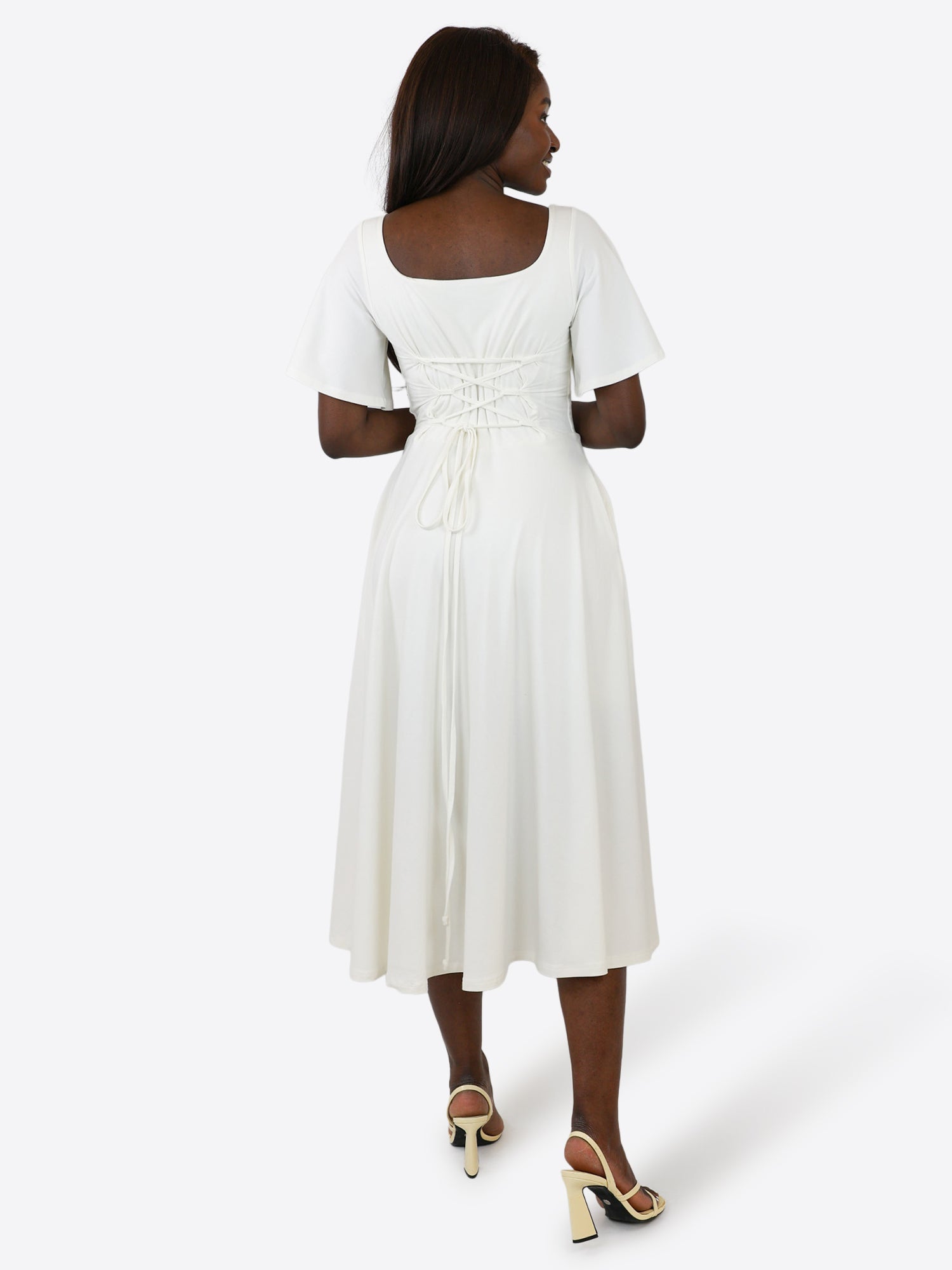 Midi Skort Kleid Kate - Off white