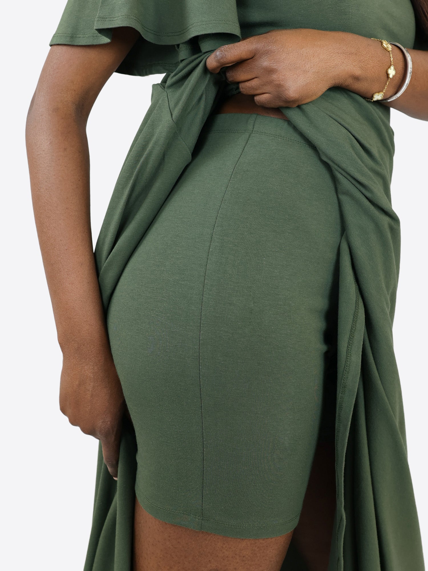 Midi Skort Kleid Mara - Olive