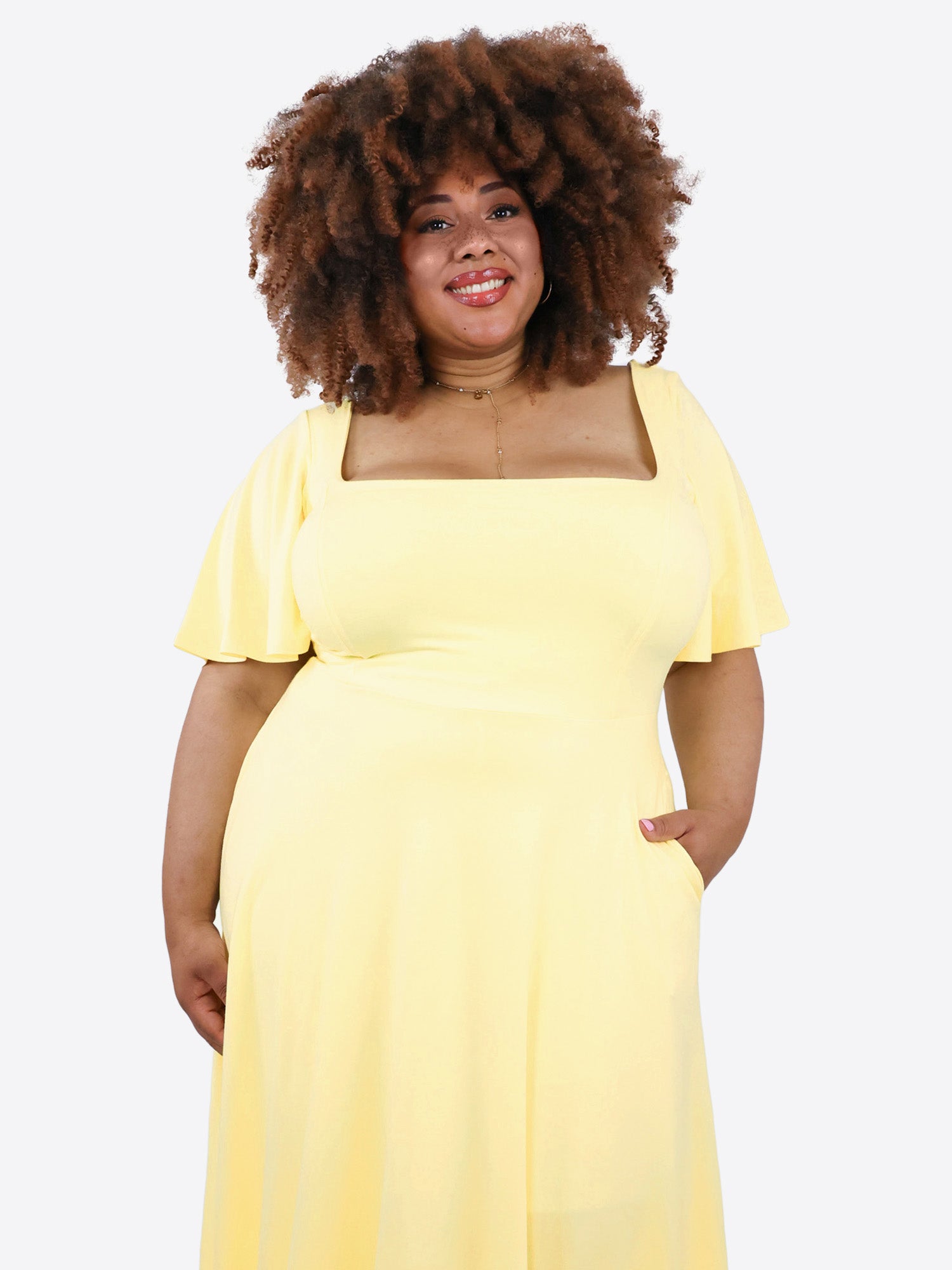 Midi Skort Kleid Mara - Pastellgelb