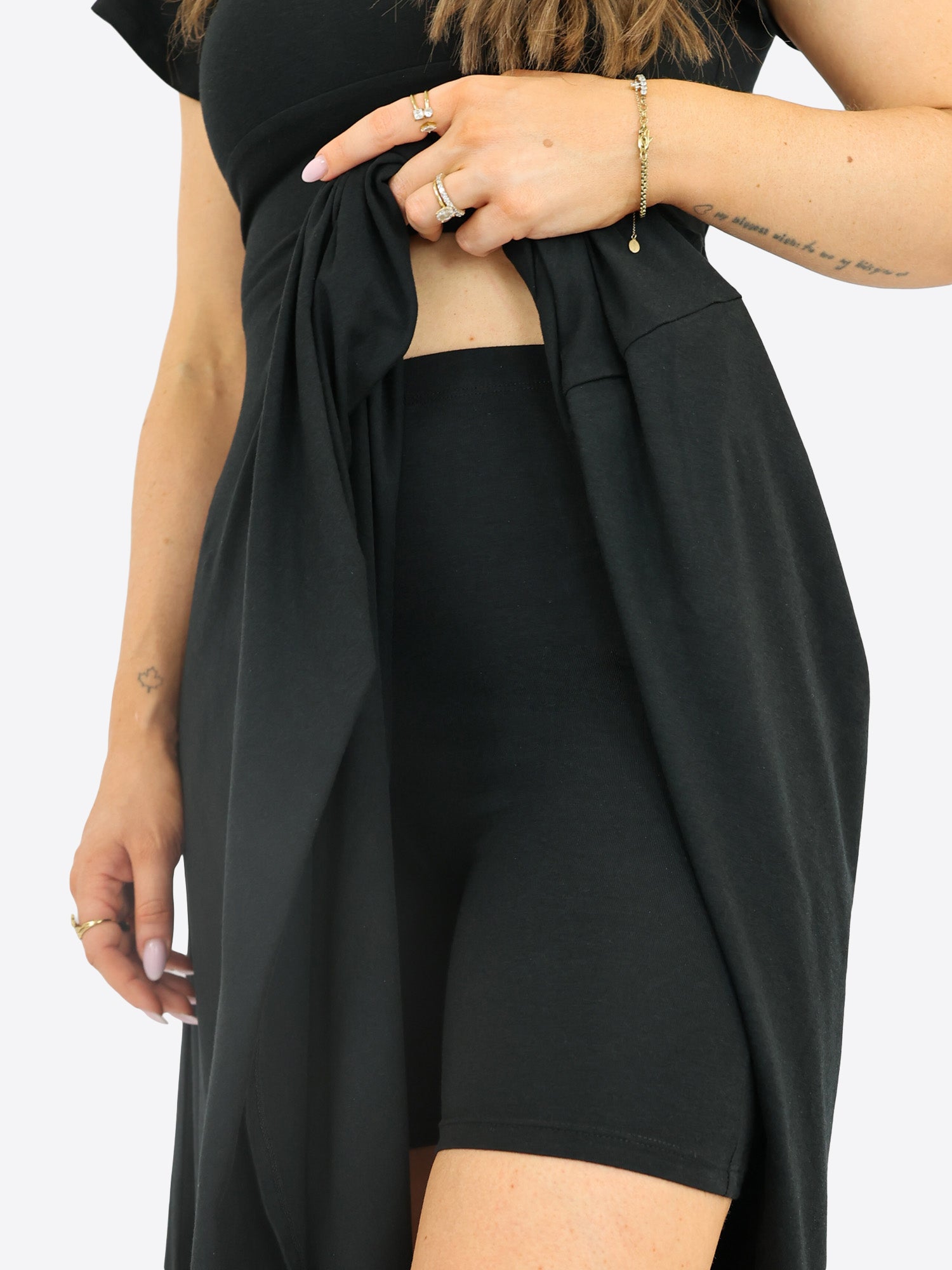 Midi Skort Kleid Linh - Schwarz