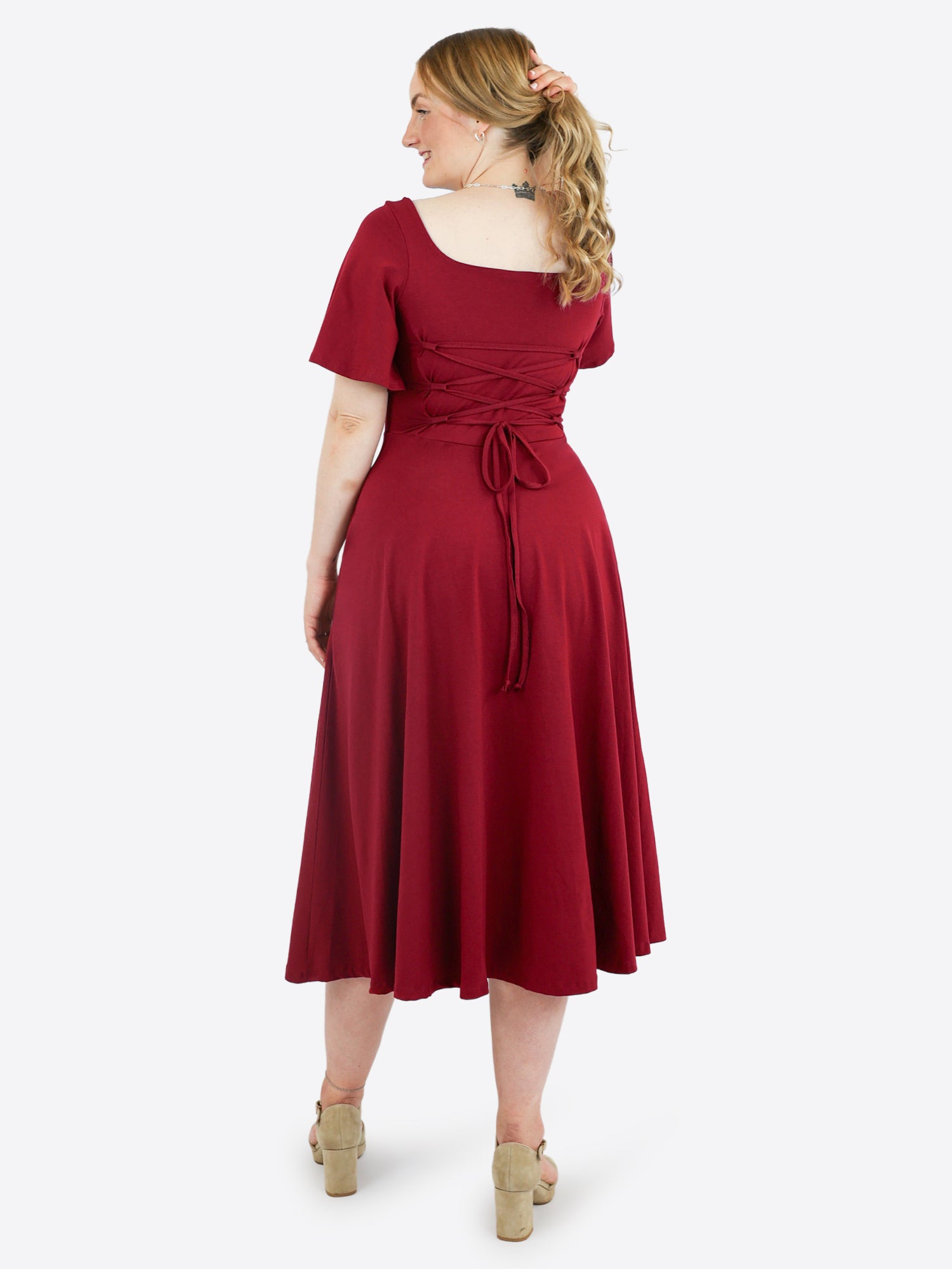 Midi Skort Kleid Mara - Cranberry