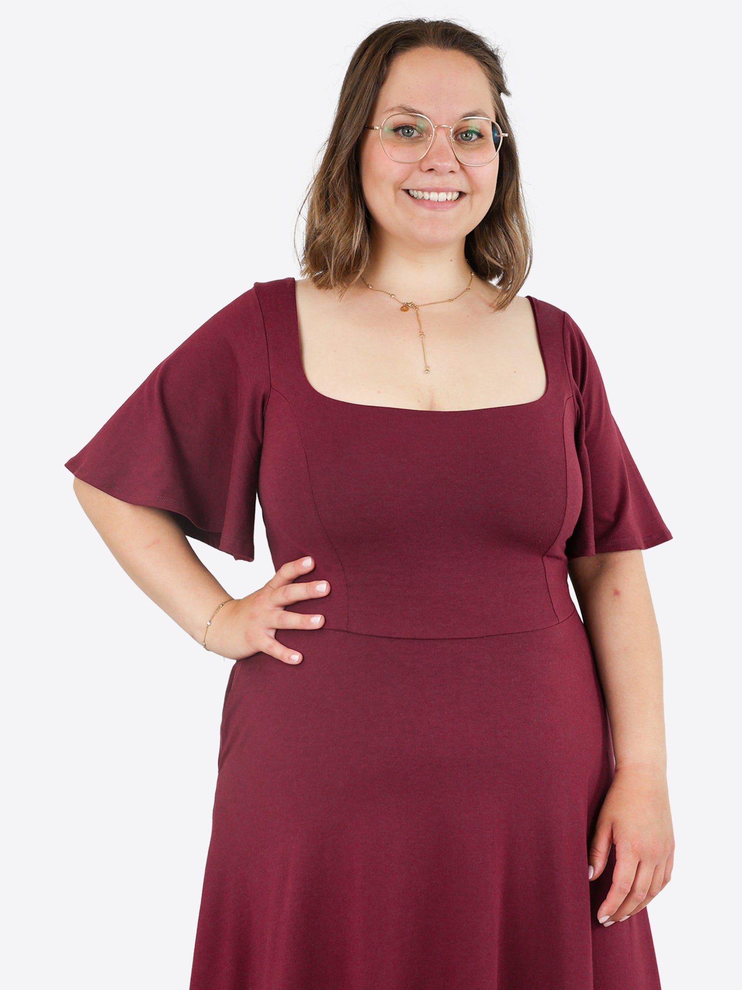 Midi Skort Kleid Mara - Plum