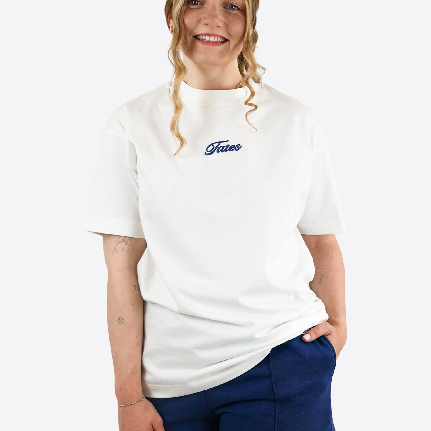 Oversized T-Shirt 2.0 – Off white mit Stick