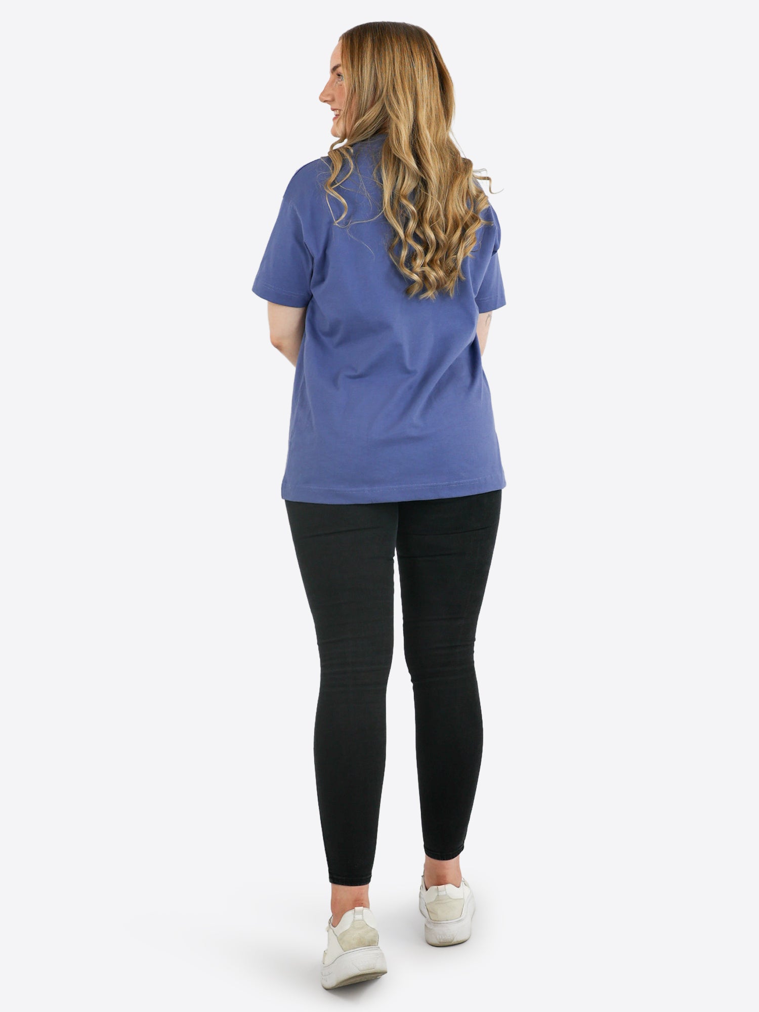 Oversized T-Shirt 2.0 – Taubenblau mit Stick