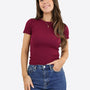 Rib Slim T-Shirt – Rhododendron
