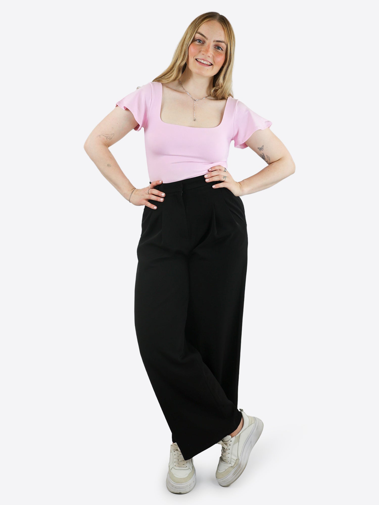 T-Shirt mit Flügelärmeln - Rosa