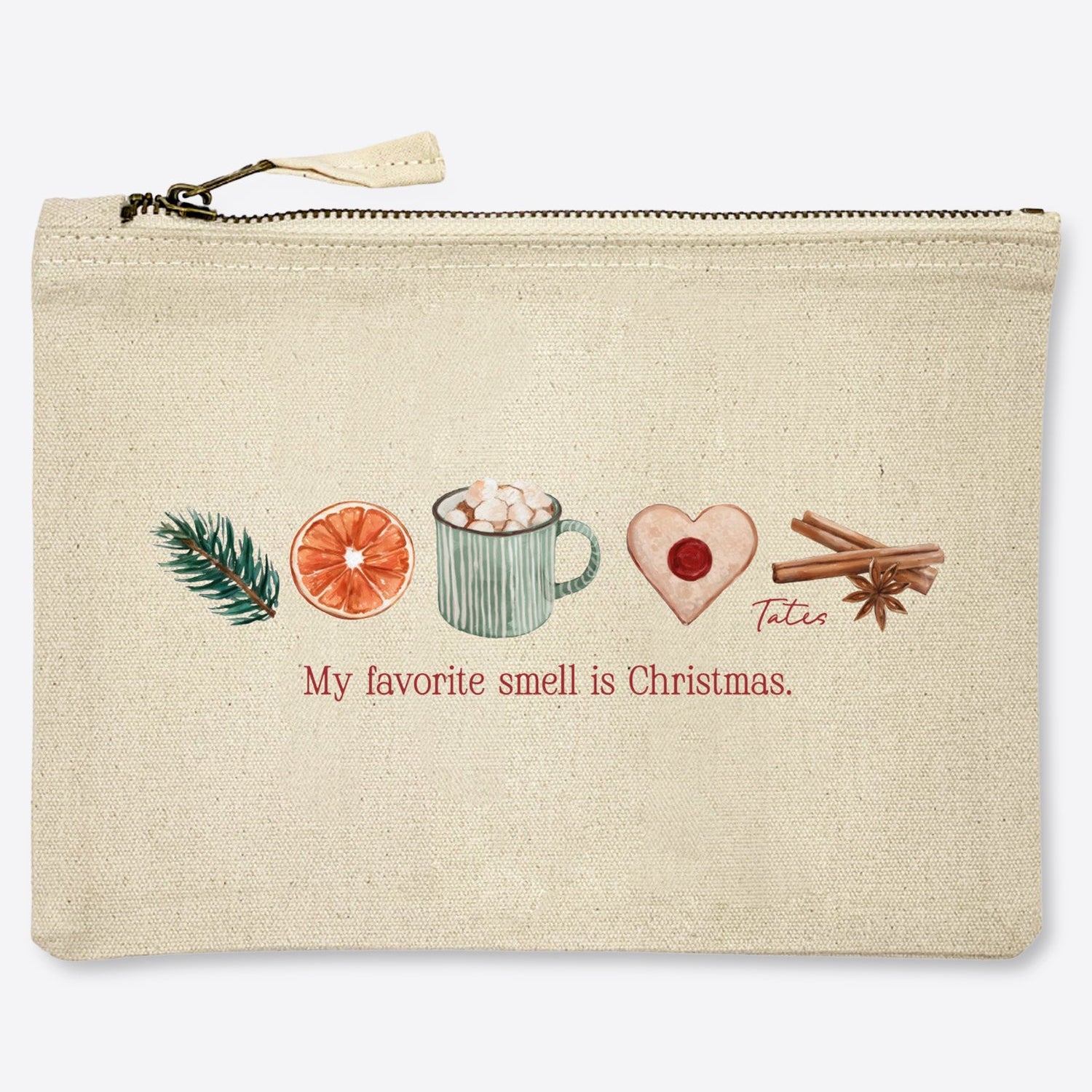 Mini bag mit "American Christmas" Motiv – Natural Raw