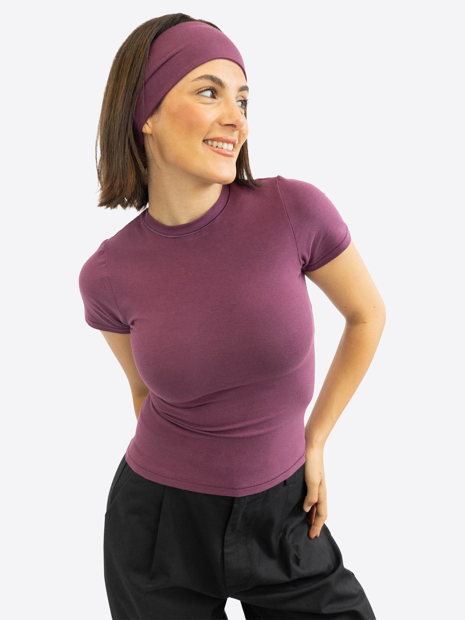 T-Shirt (Slim) – Aubergine