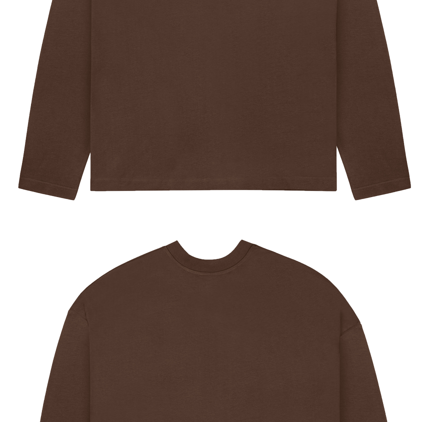 Basic (Build your own) Longsleeve (Oversized) – Chocolate