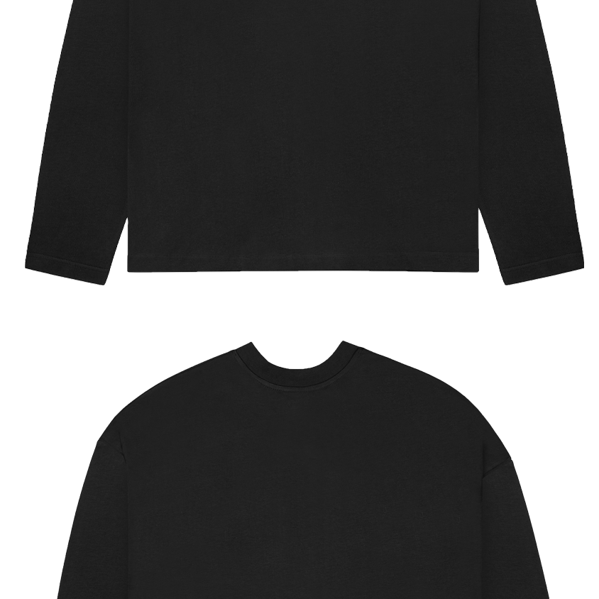 Basic (Build your own) Longsleeve (Oversized) – Schwarz