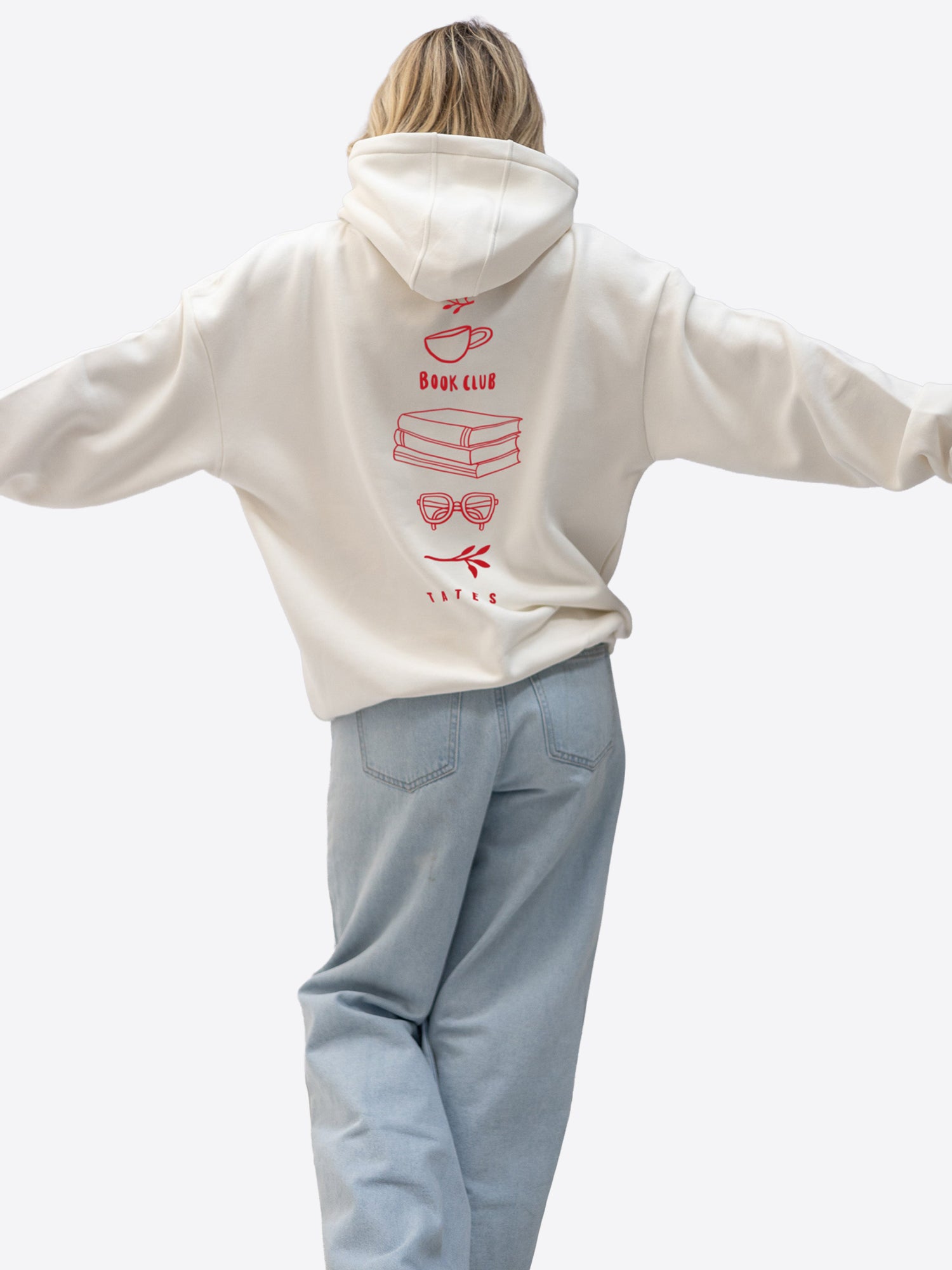 Regular Waistband Hoodie "Book club"