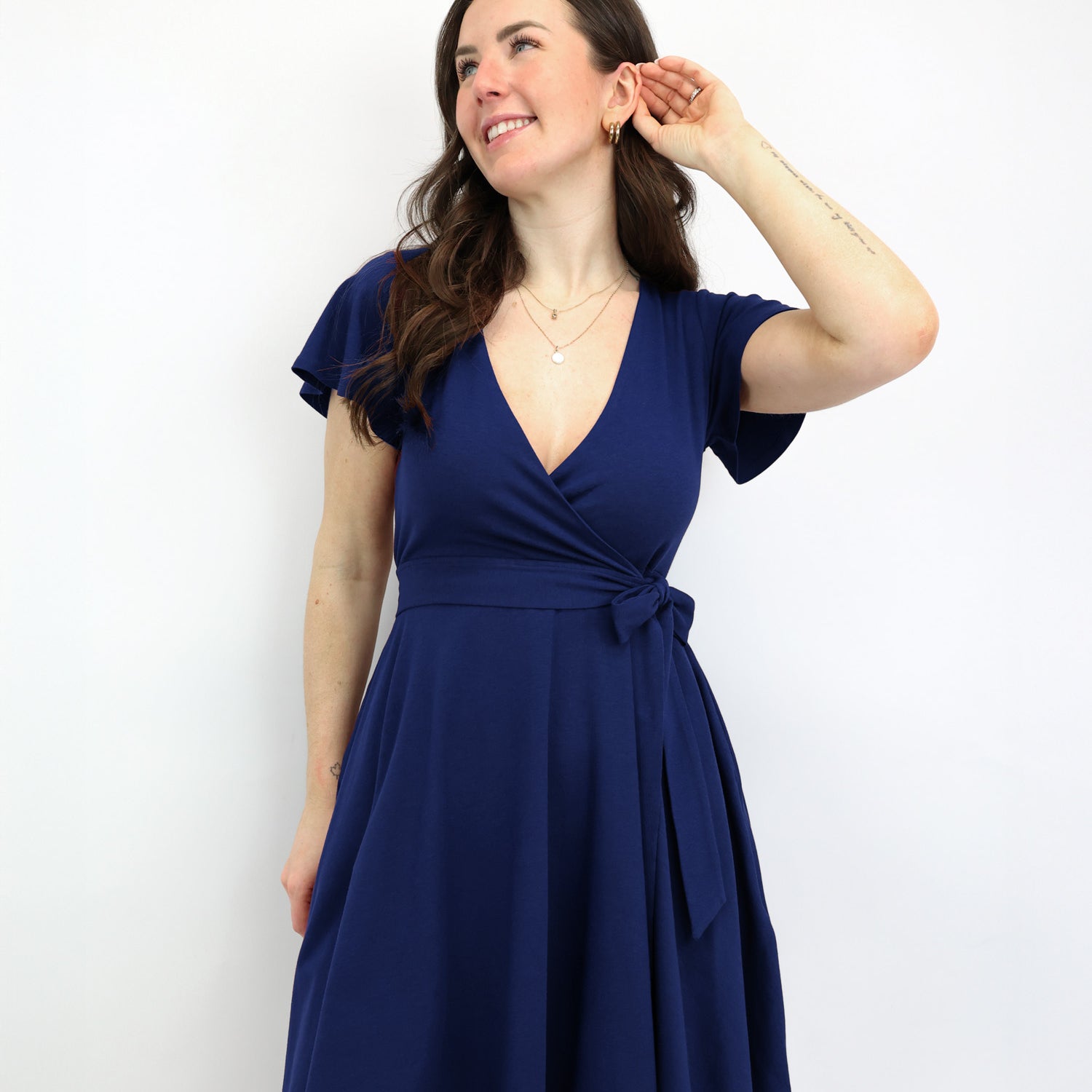 Classic Wickelkleid Carina - Midnight Blue