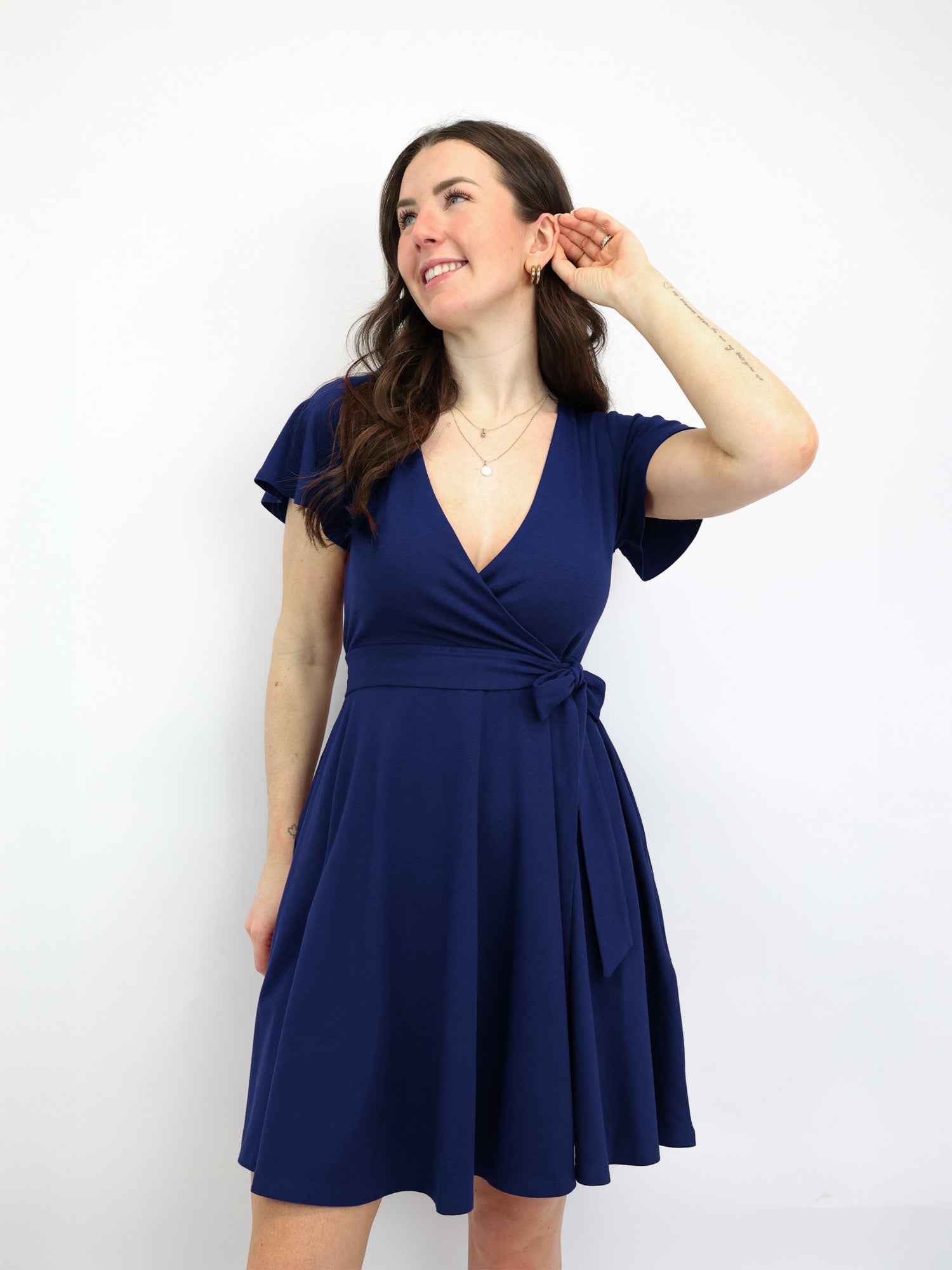 Classic Wickelkleid Carina - Midnight Blue
