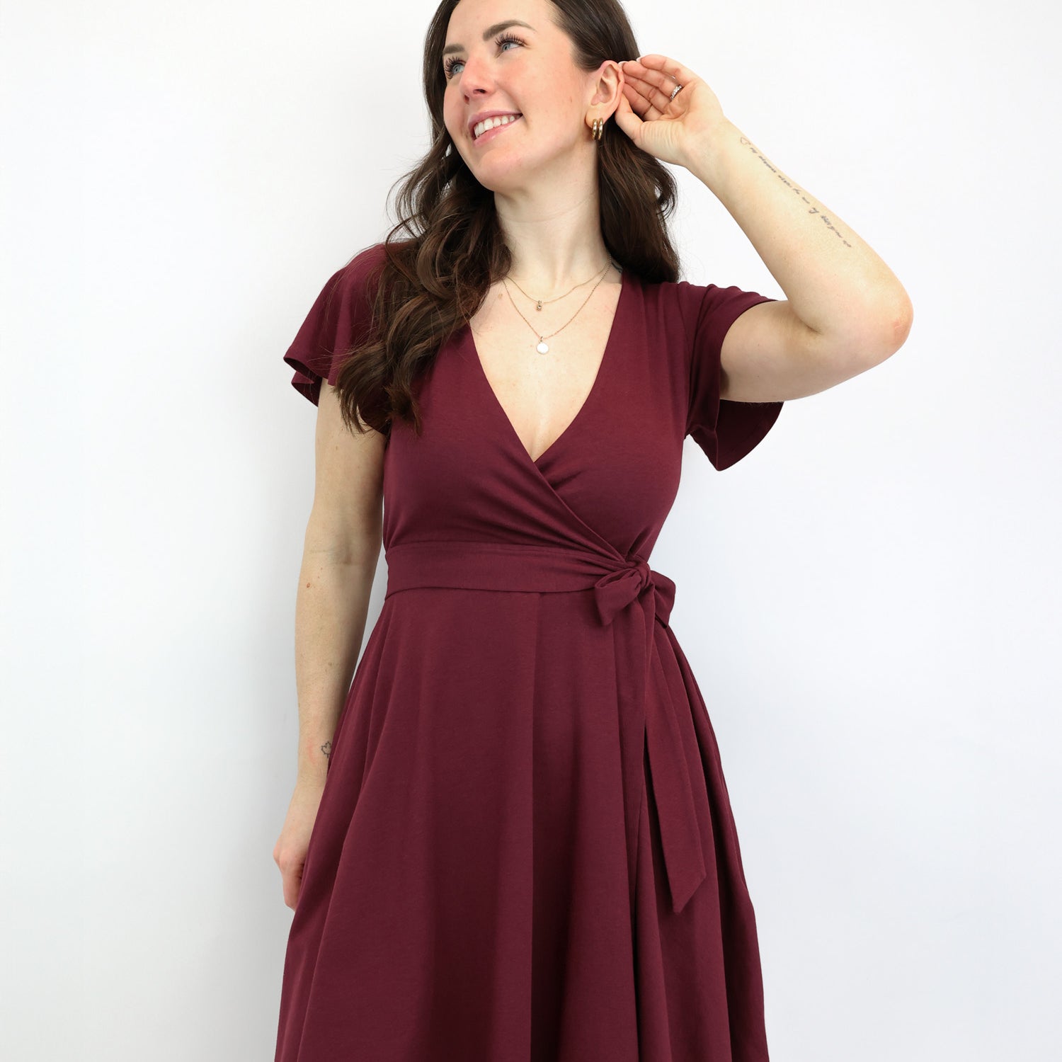 Classic Wickelkleid Carina - Plum