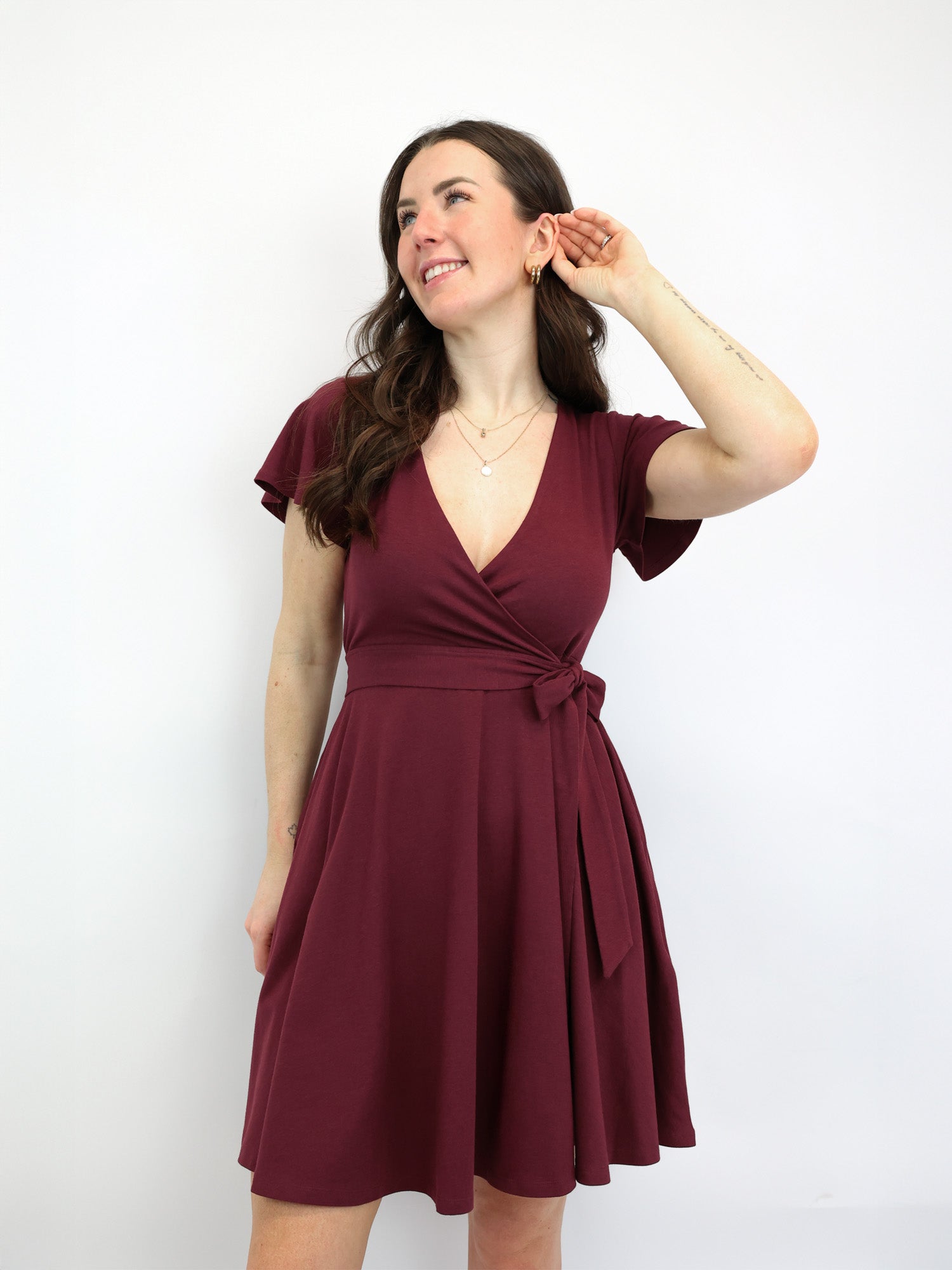 Classic Wickelkleid Carina - Plum