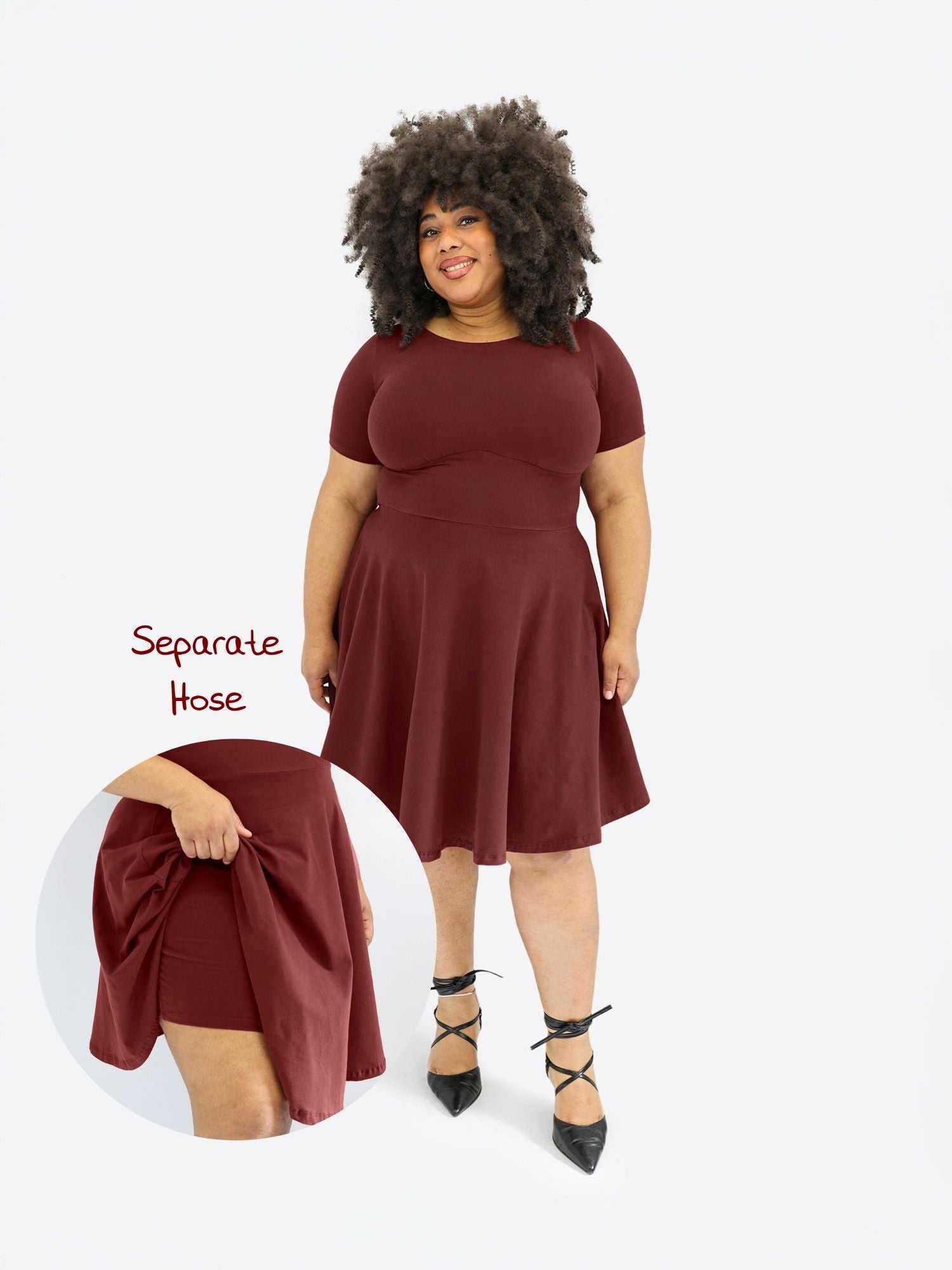 Classic Skort Kleid - Bordeaux