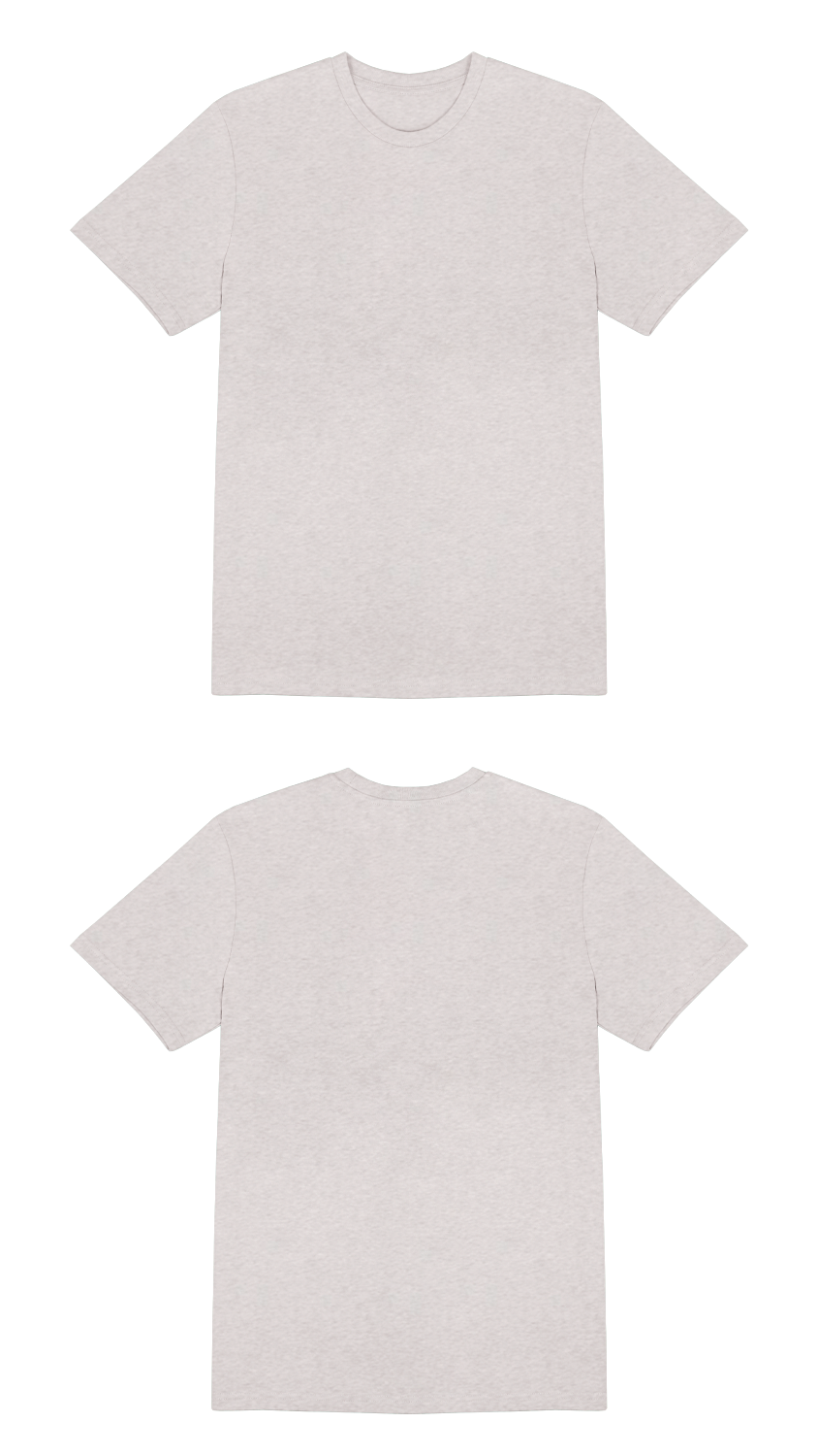 Basic (Build your own) T-Shirt Klassische Farben – Cool heather grey