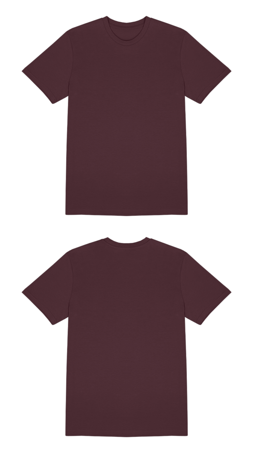 Basic (Build your own) T-Shirt Kräftige Farben – Rotbraun