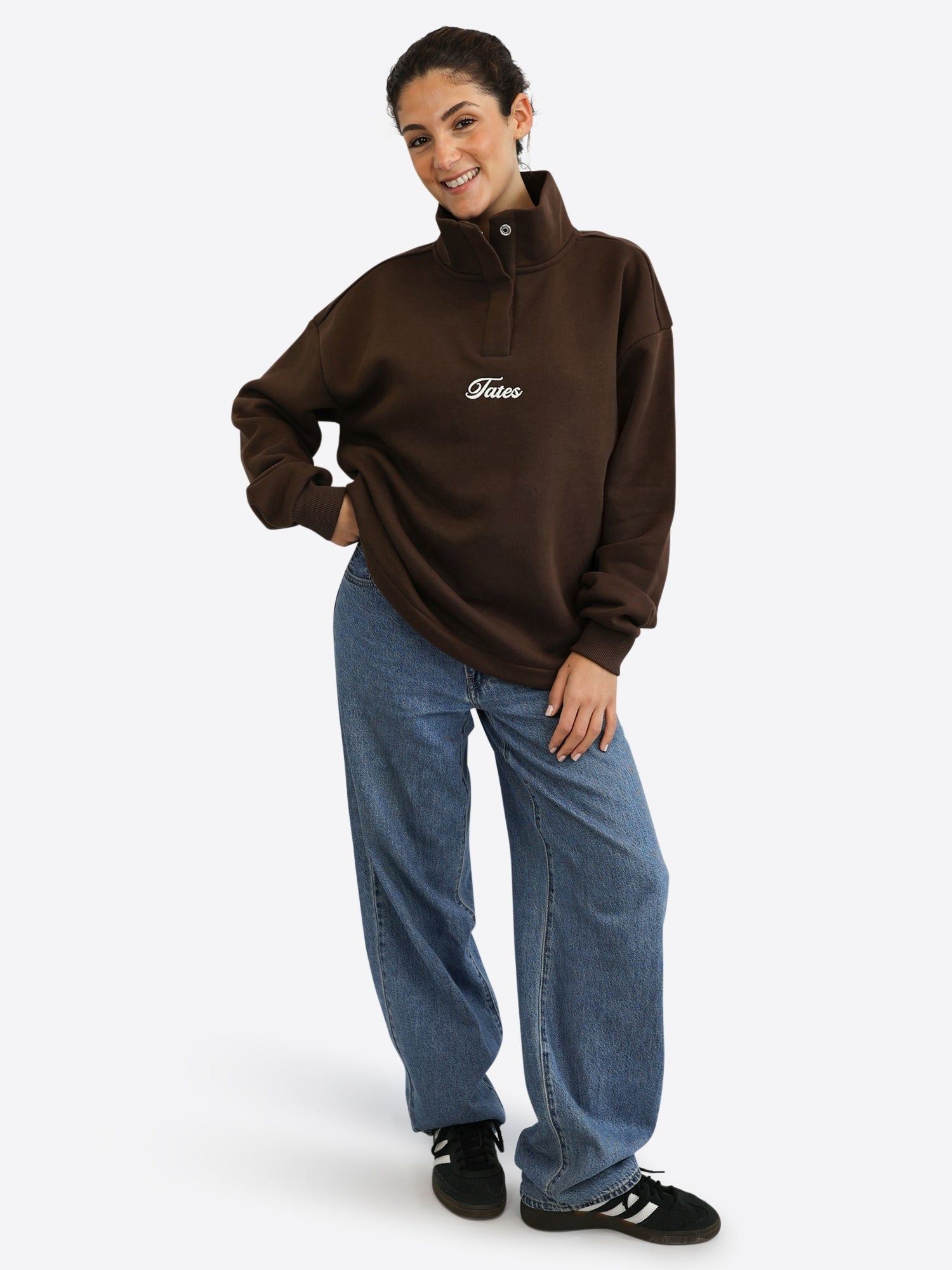 Verstellbarer Crop Sweater – Espresso