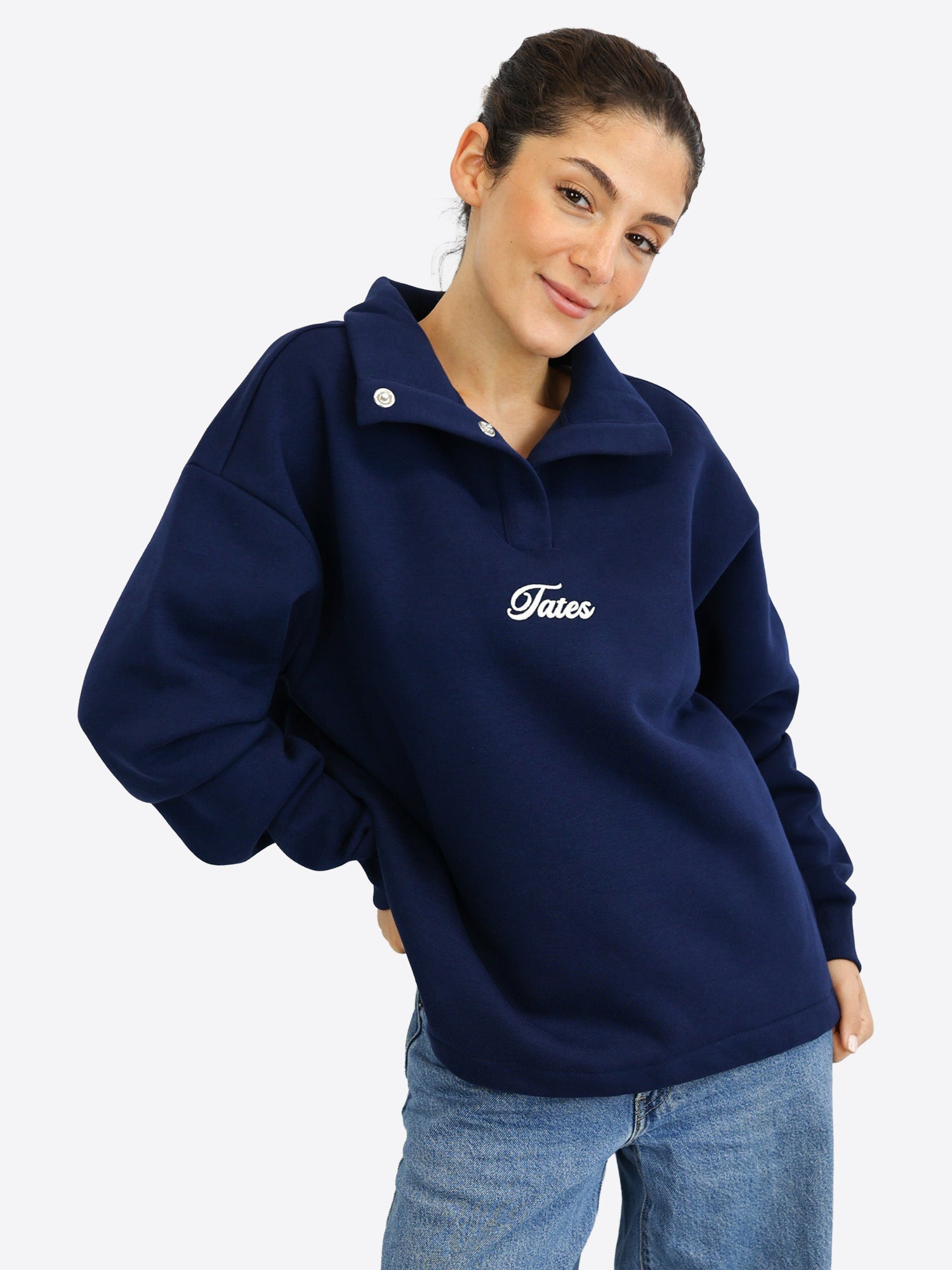 Verstellbarer Crop Sweater – Midnight Blue