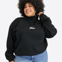 Verstellbarer Crop Sweater – Schwarz