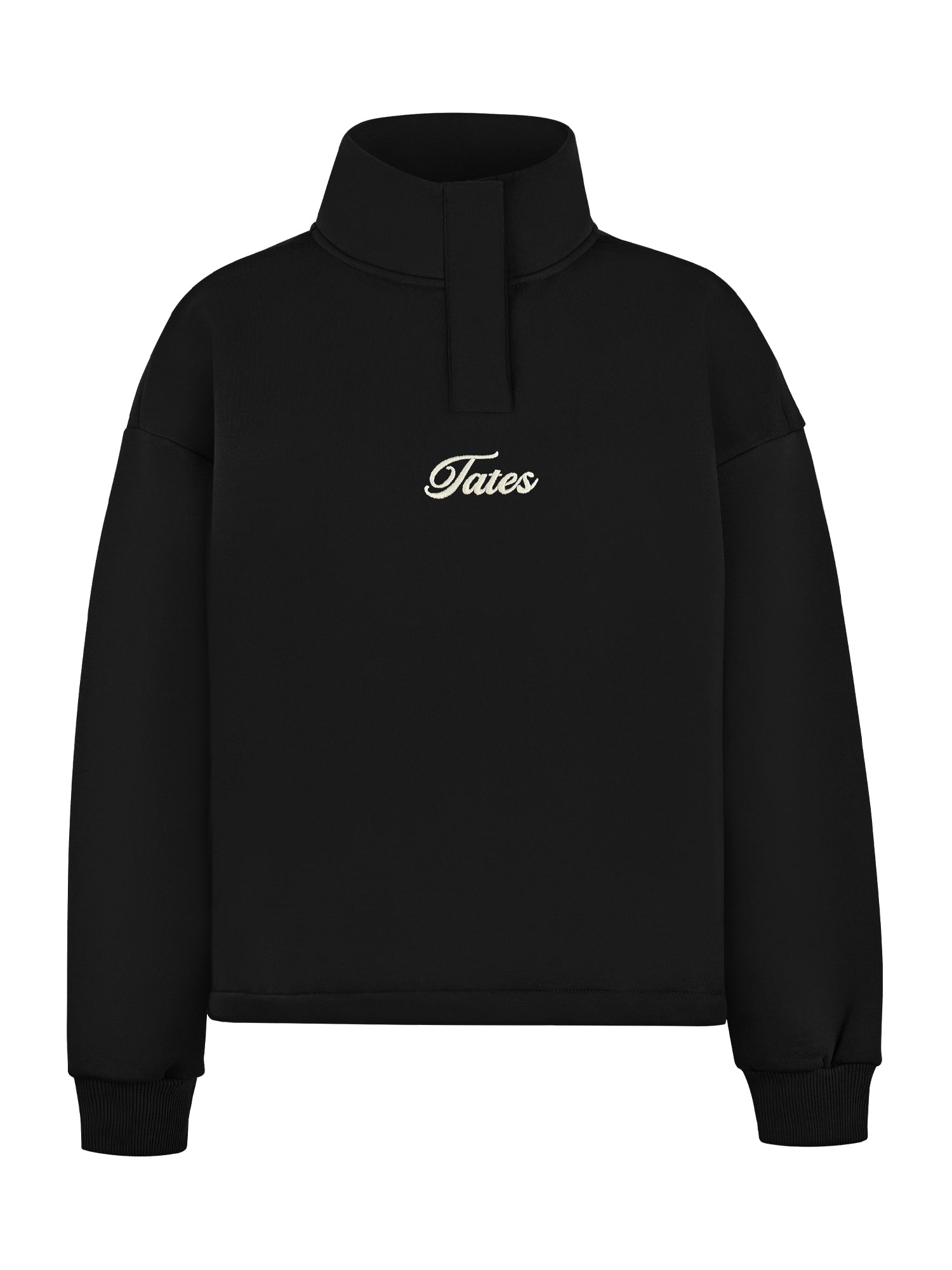 Verstellbarer Crop Sweater – Schwarz