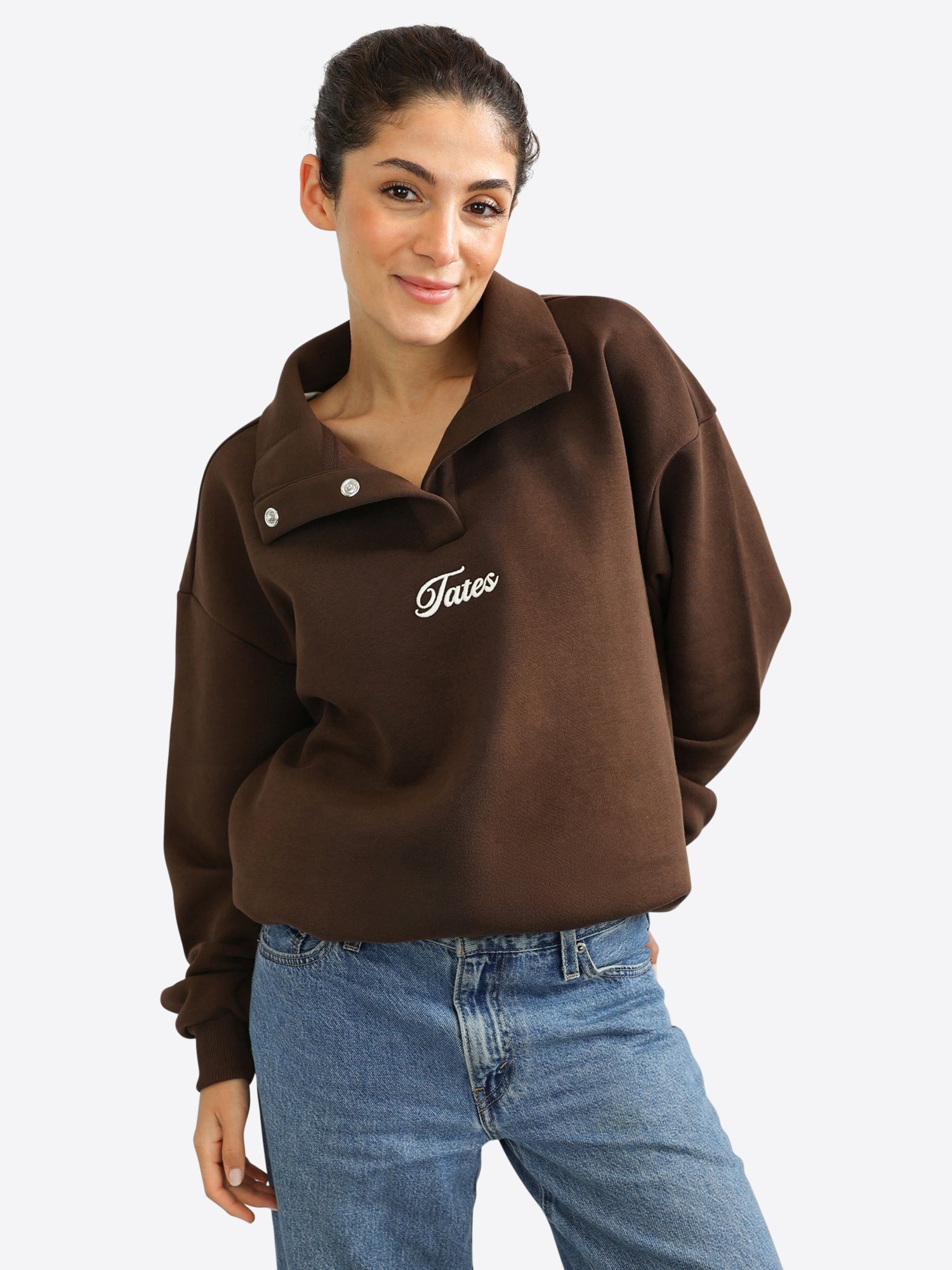Verstellbarer Crop Sweater – Espresso