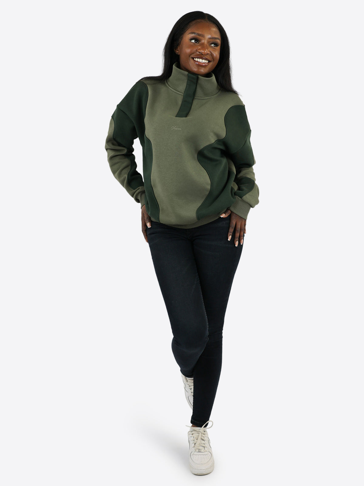 Duo Color Sweater - Evergreen/Moss Green