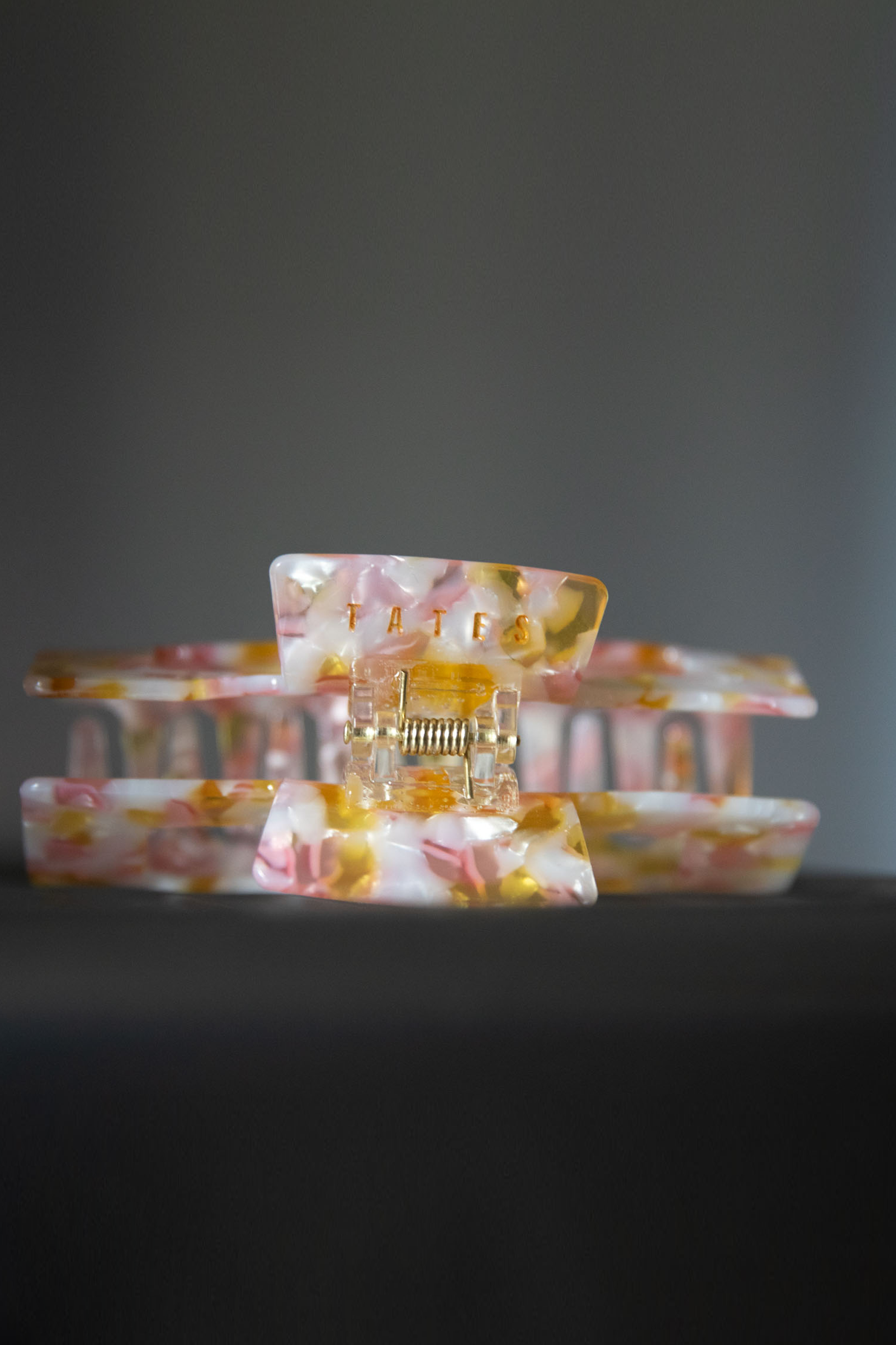 Dusty rose Haarklammer midi