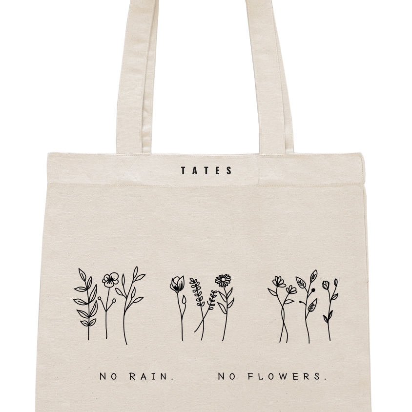 Tote bag "Flowers" – Natural Raw