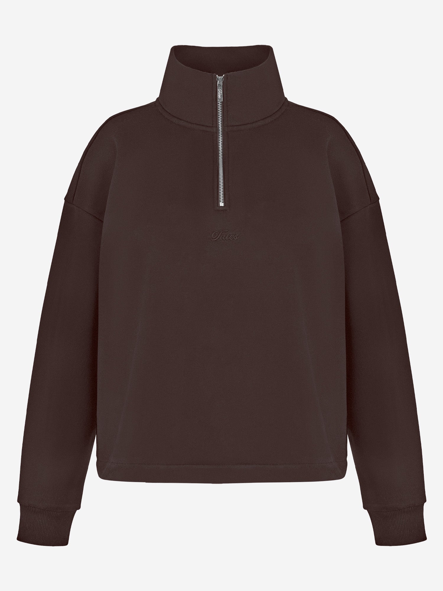 Verstellbarer Half Zip Sweater – Dark Chocolate