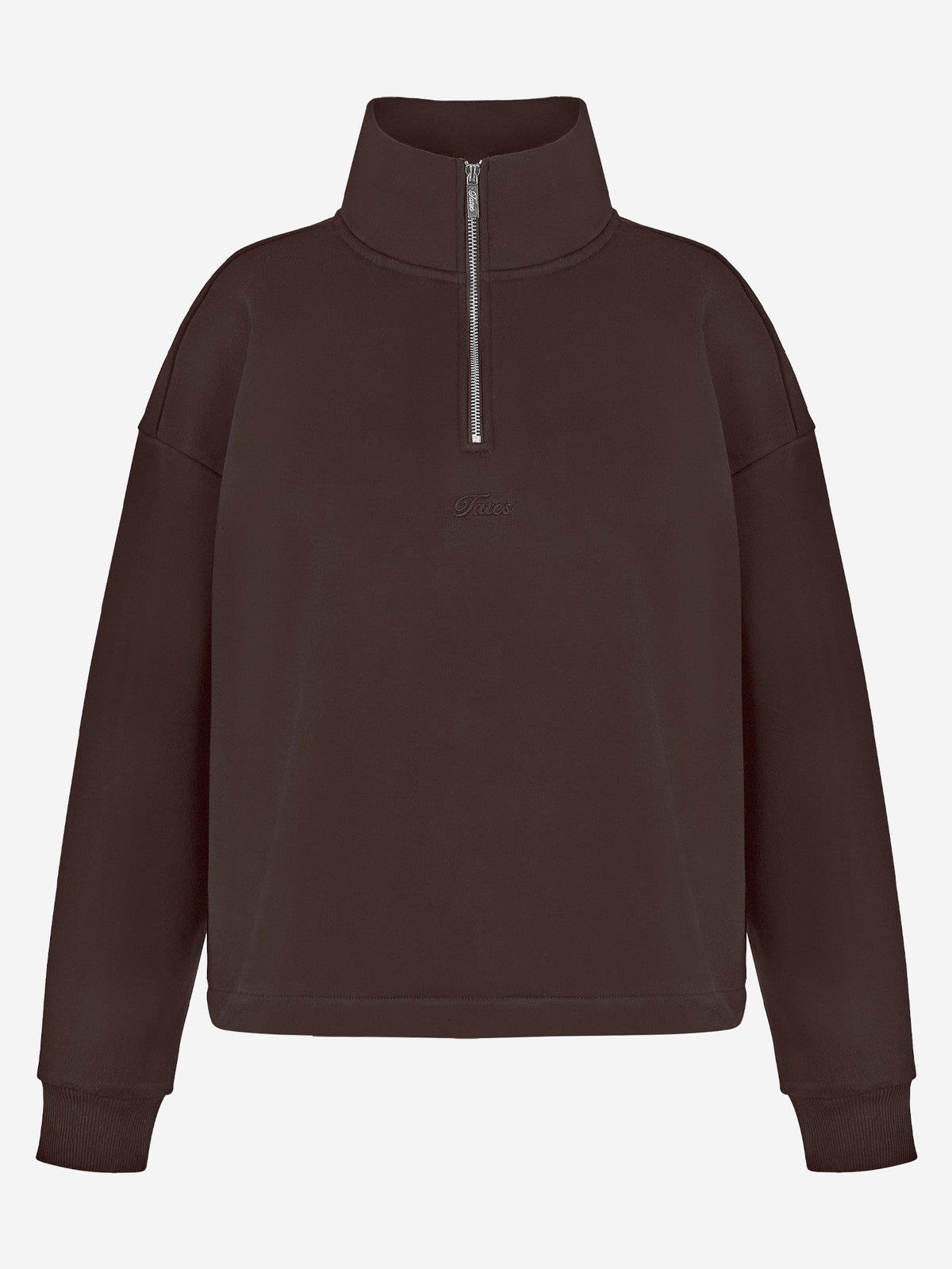 Verstellbarer Half Zip Sweater – Dark Chocolate
