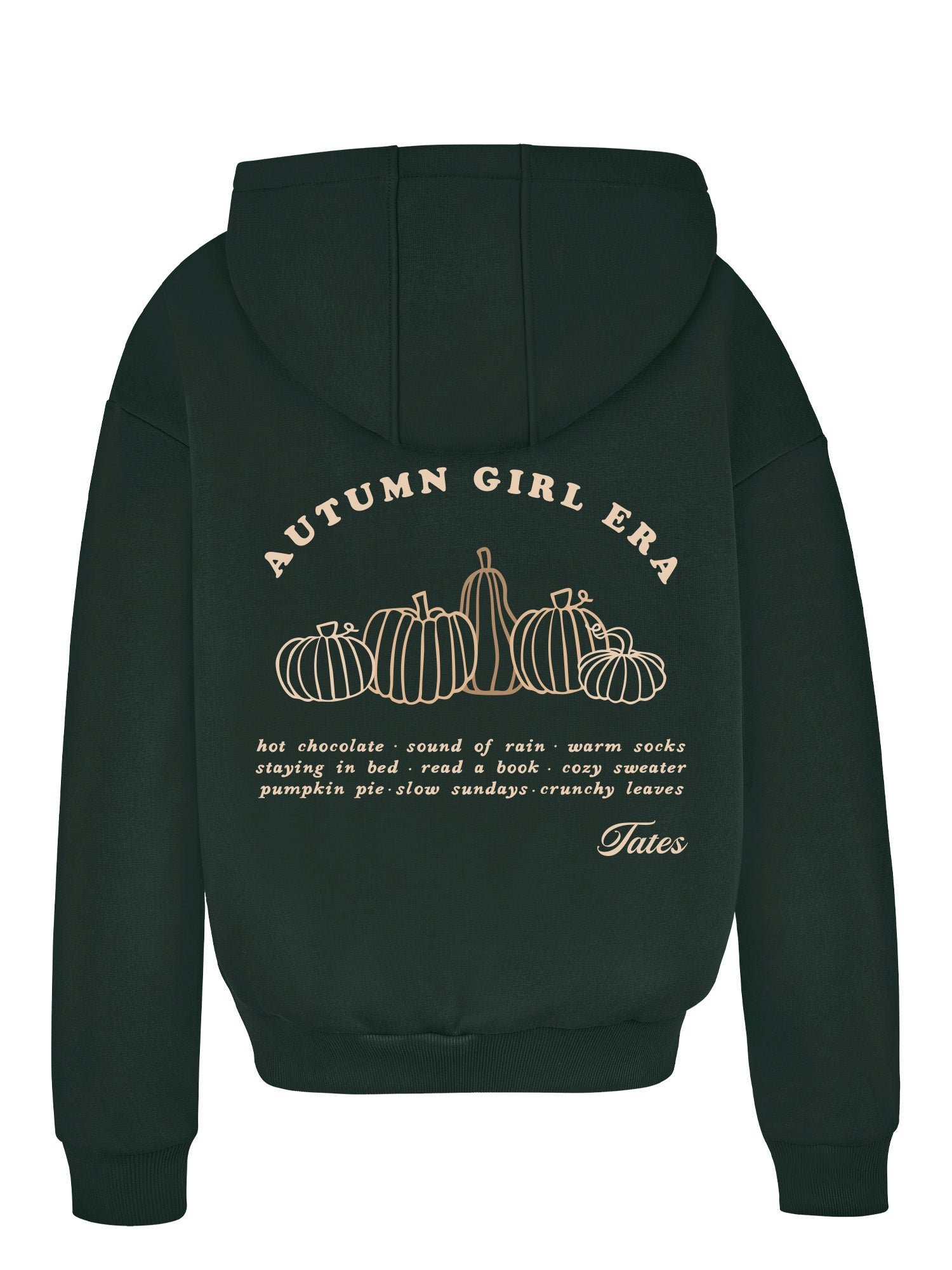Regular Waistband Hoodie "Autumn Girl Era" - Pine Green