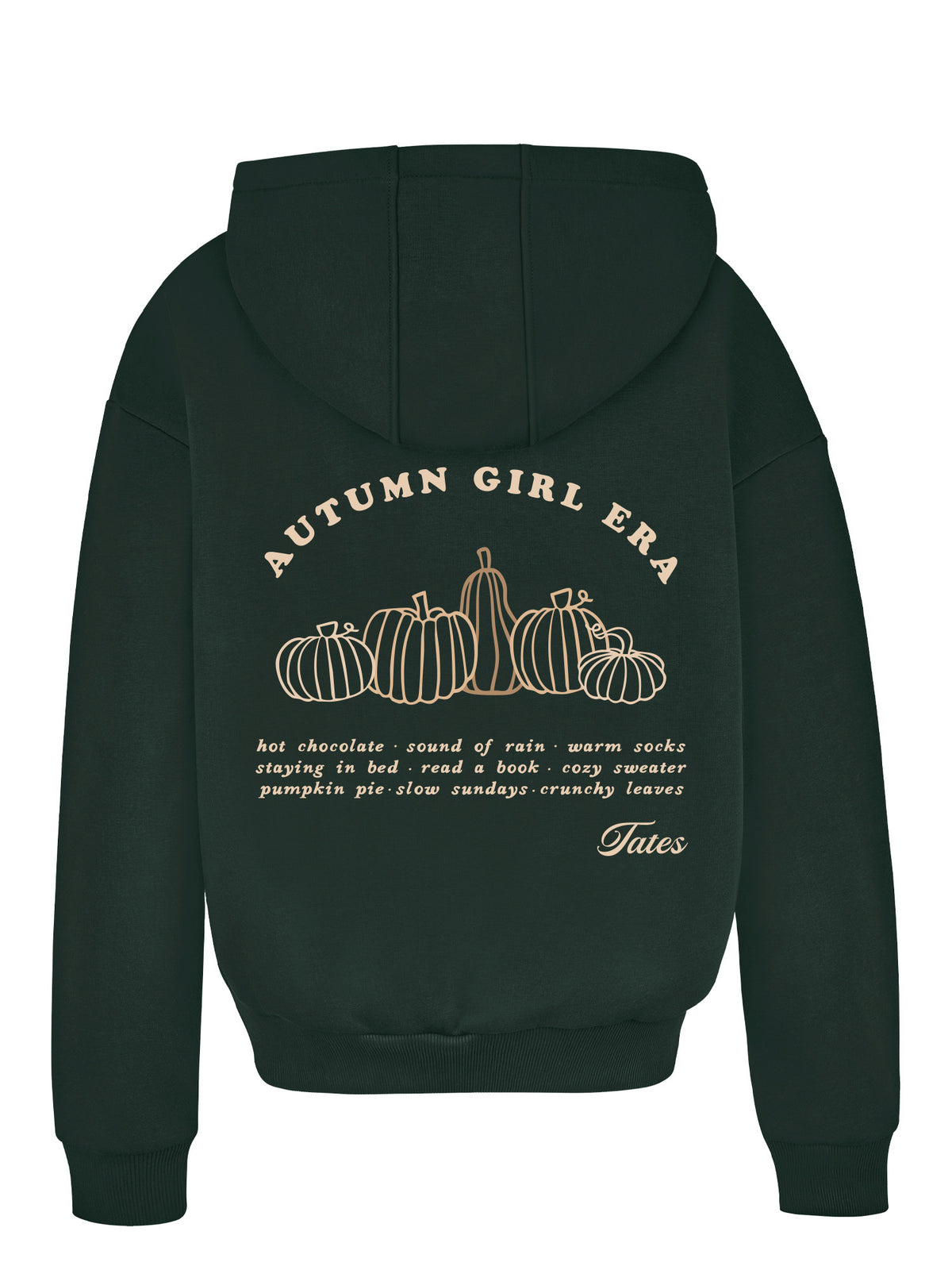 Regular Waistband Hoodie "Autumn Girl Era" - Pine Green