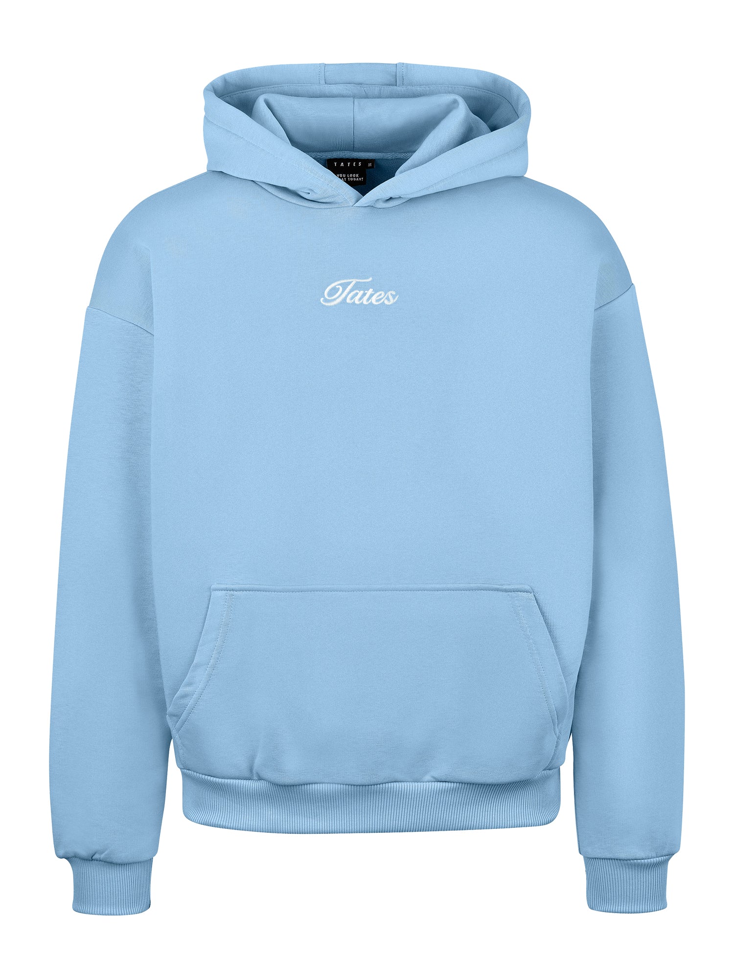 Light Wide Waistband Hoodie – Dusty Blue
