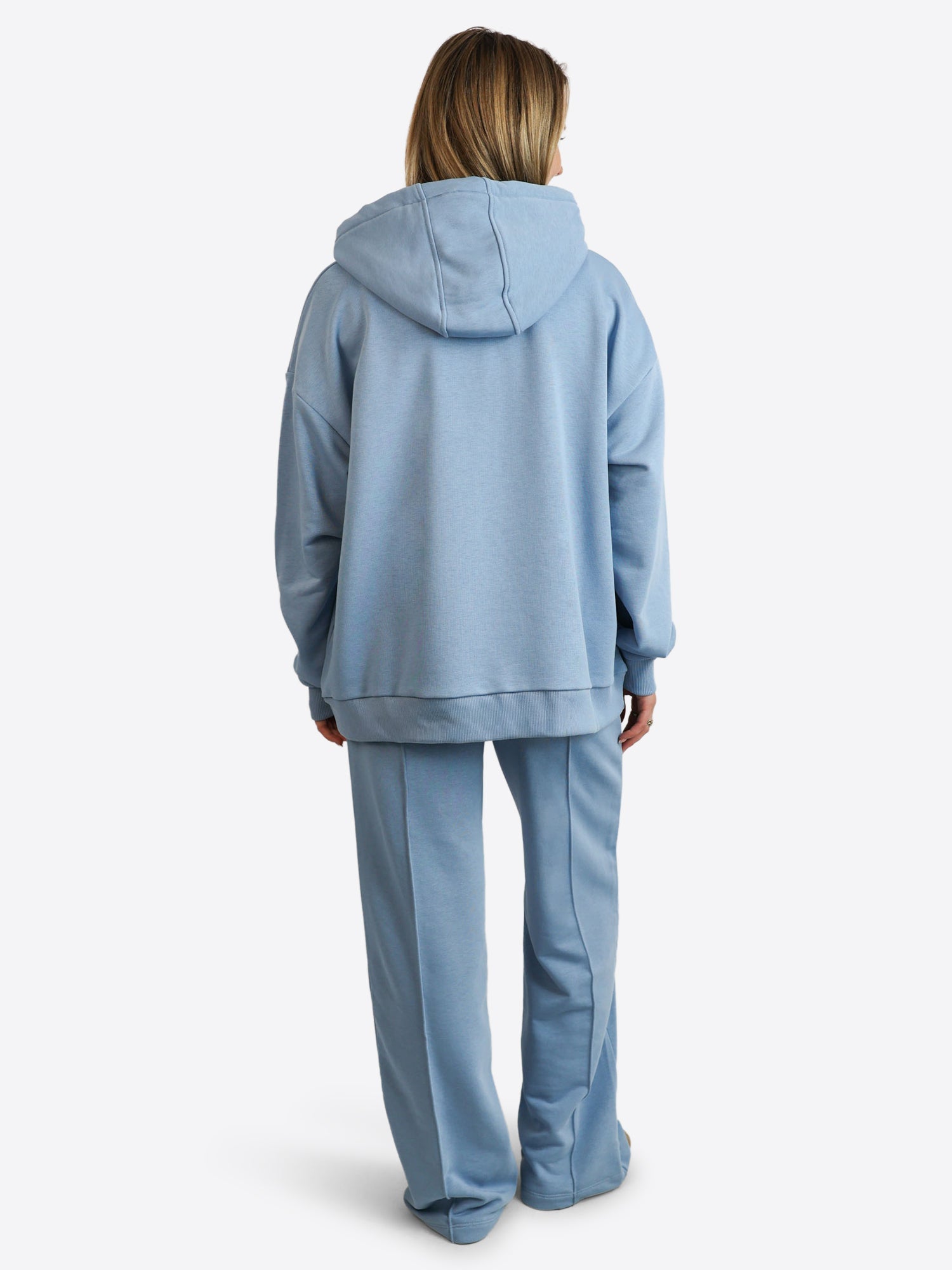 Original Light Wide Waistband Hoodie – Dusty Blue