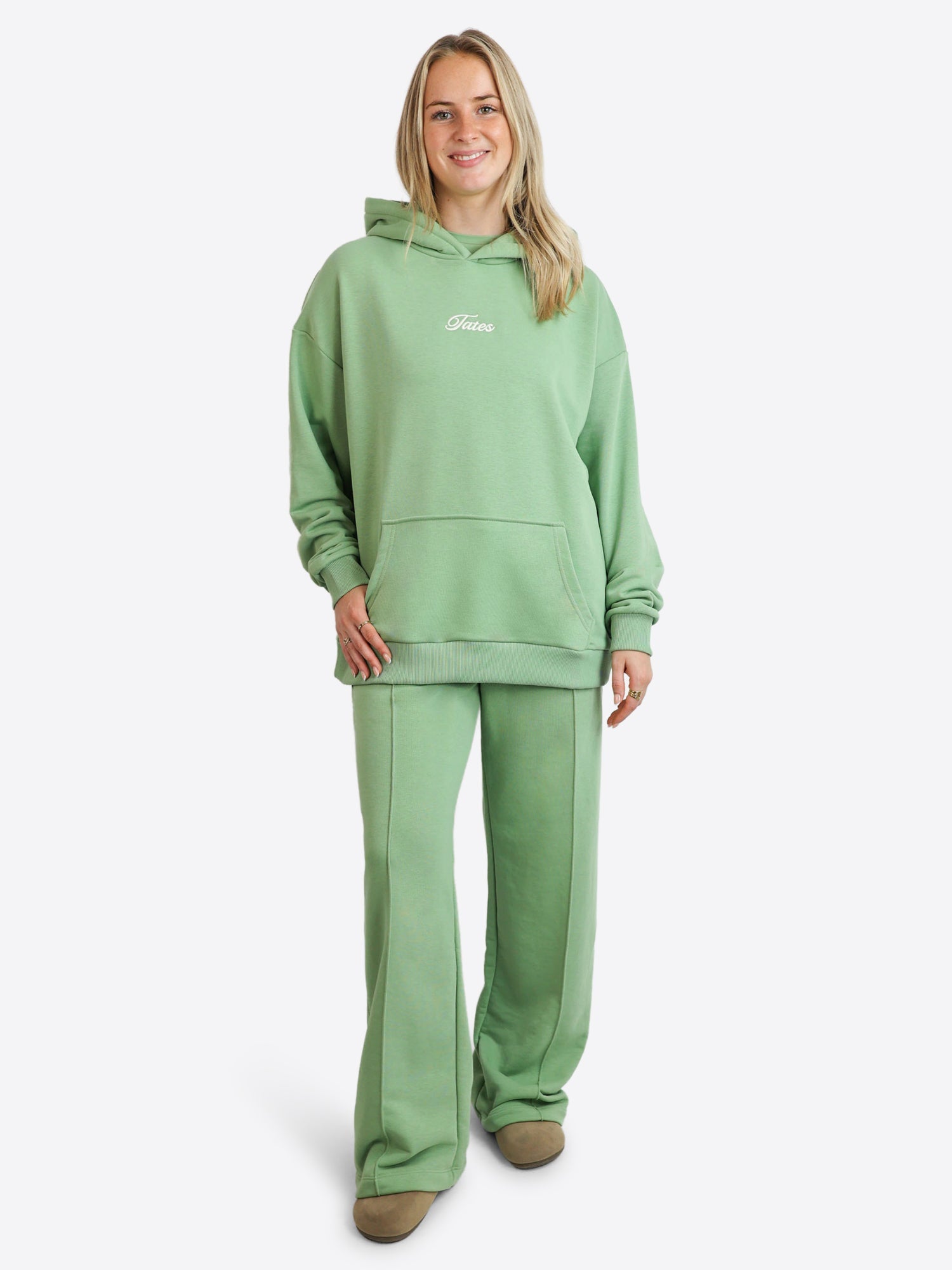 Original Light Wide Waistband Hoodie – Matcha