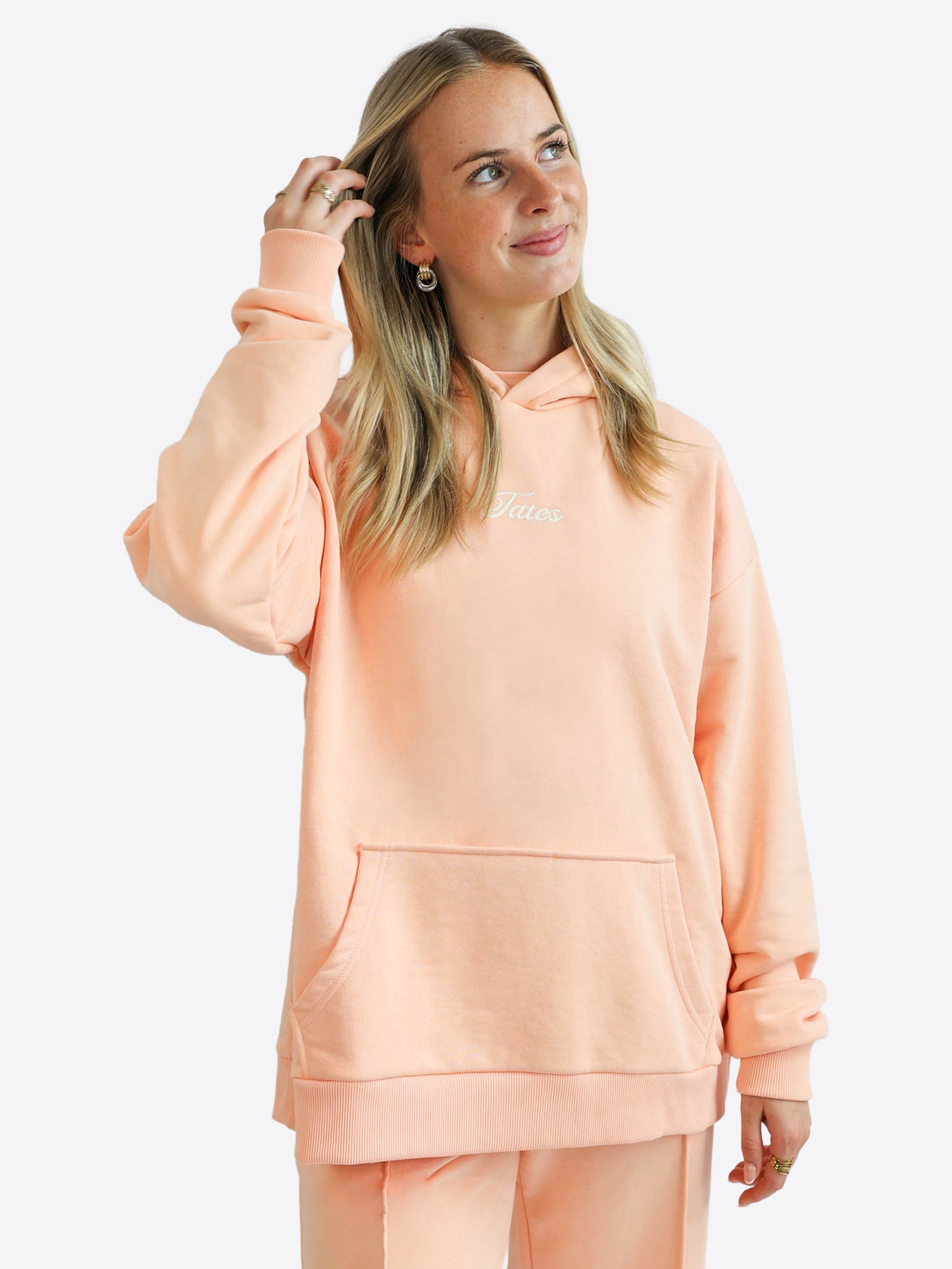 Original Light Wide Waistband Hoodie – Peach