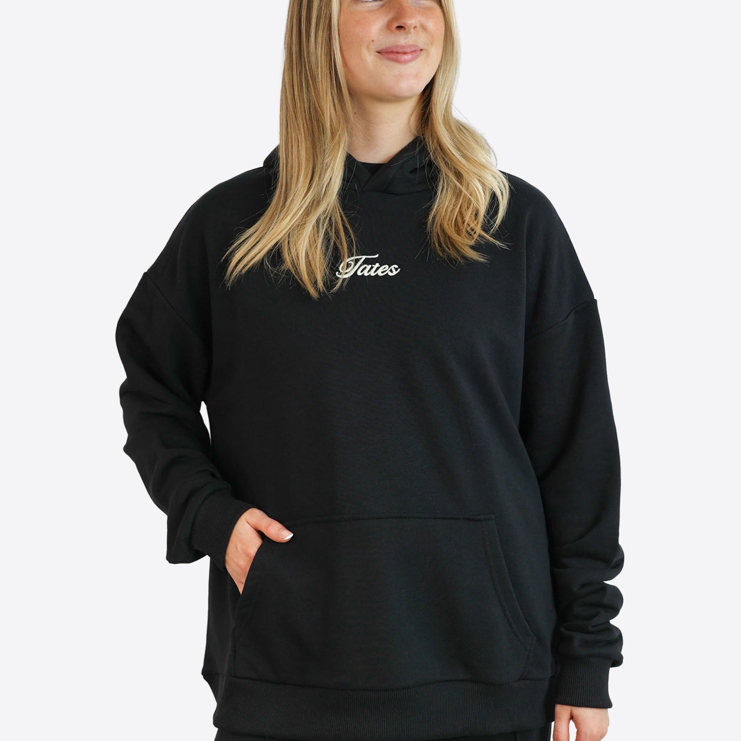 Original Light Wide Waistband Hoodie – Schwarz