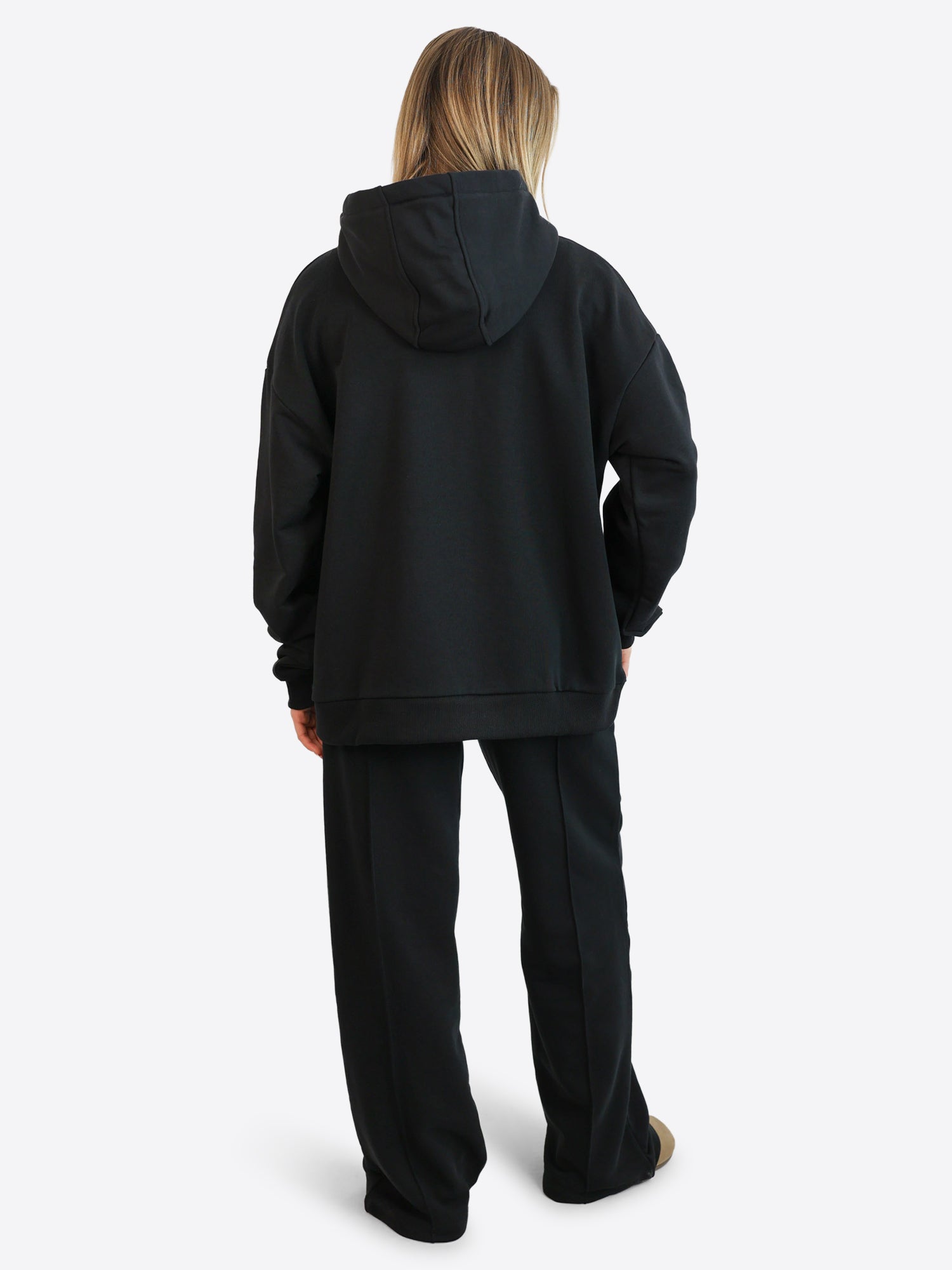 Original Light Wide Waistband Hoodie – Schwarz