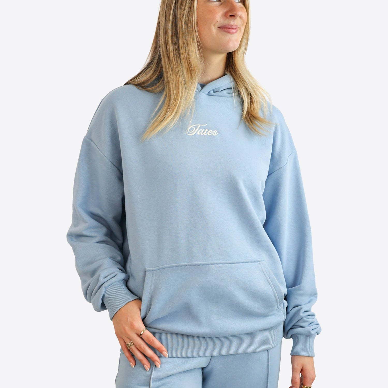 Light Regular Waistband Hoodie – Dusty Blue