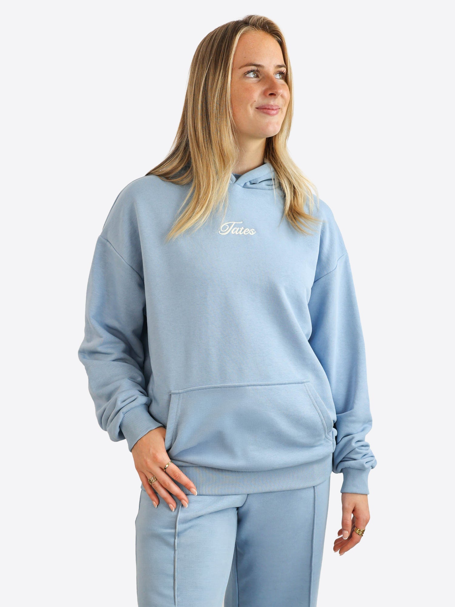 Light Regular Waistband Hoodie – Dusty Blue