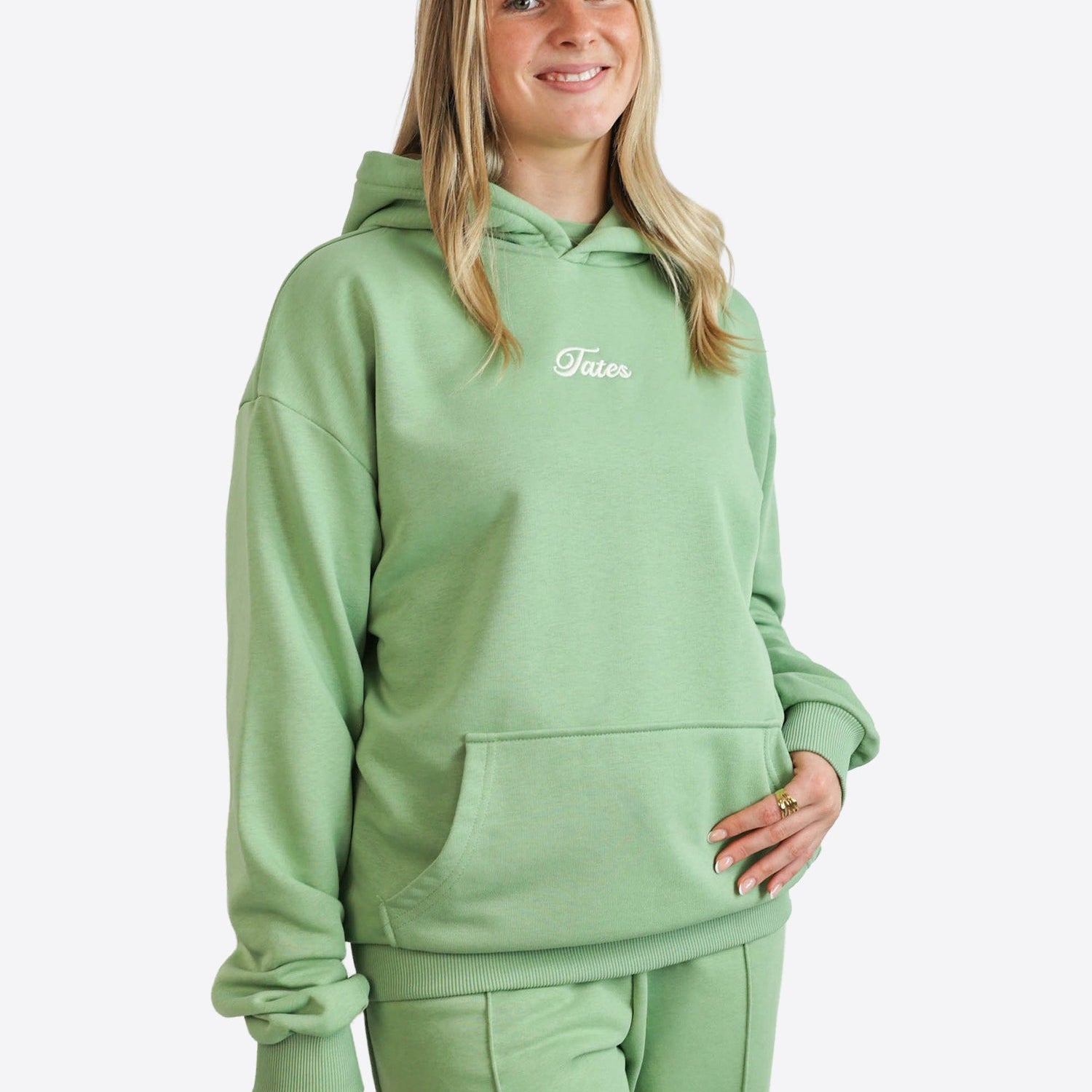 Light Regular Waistband Hoodie – Matcha