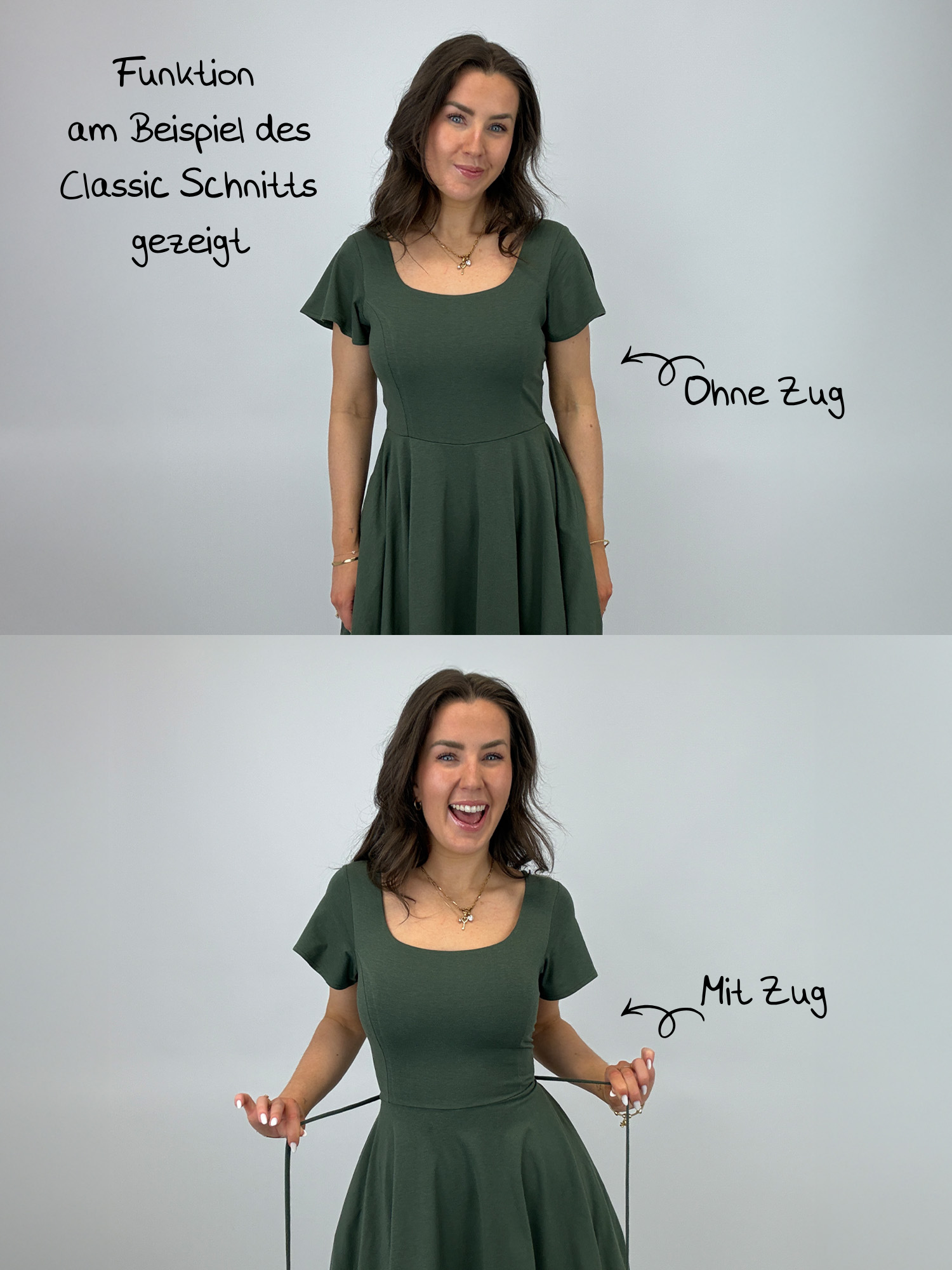 Midi Skort Kleid Mara - Pastellgelb