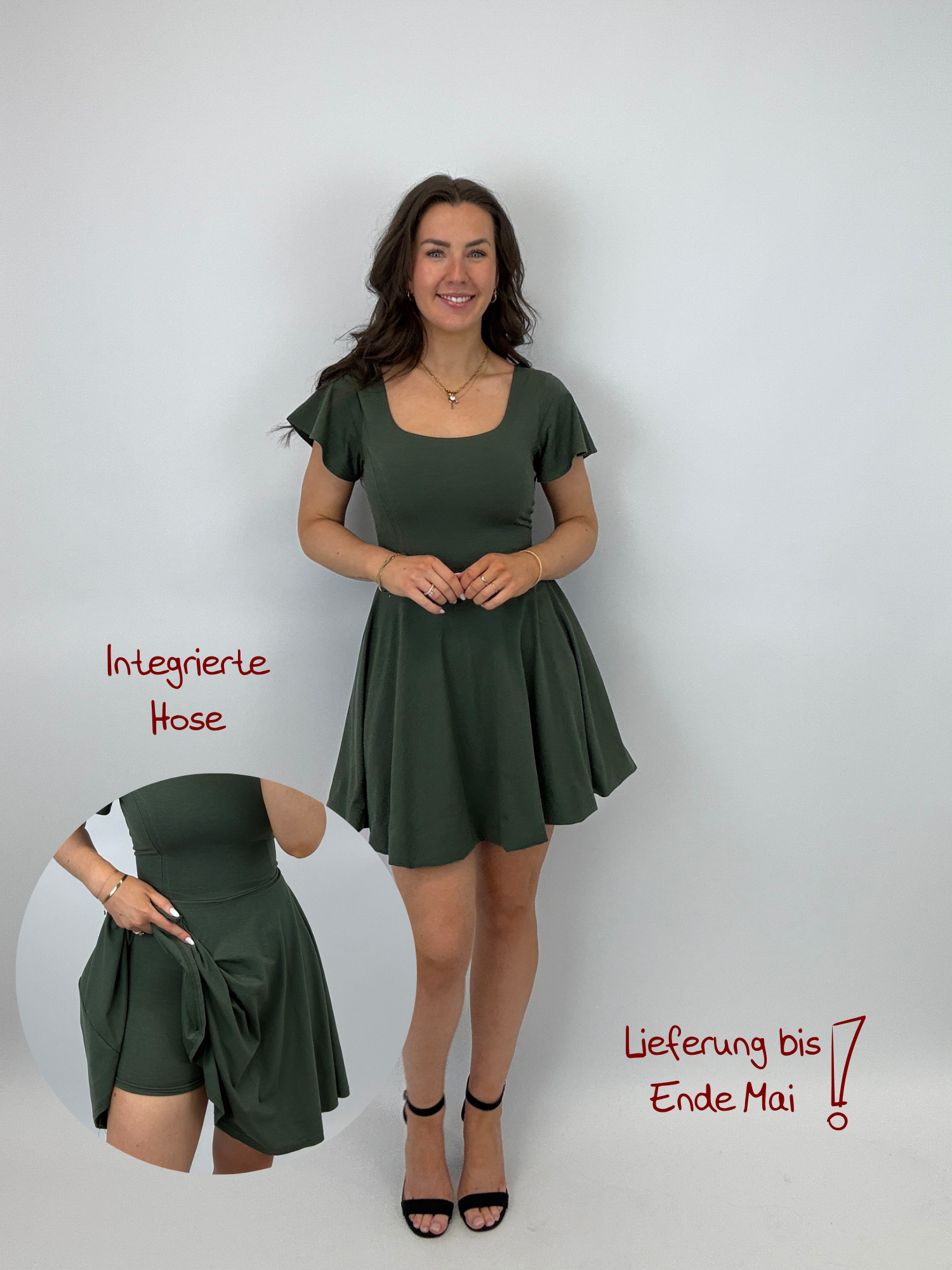 Short Skort Kleid Ivy - Olive