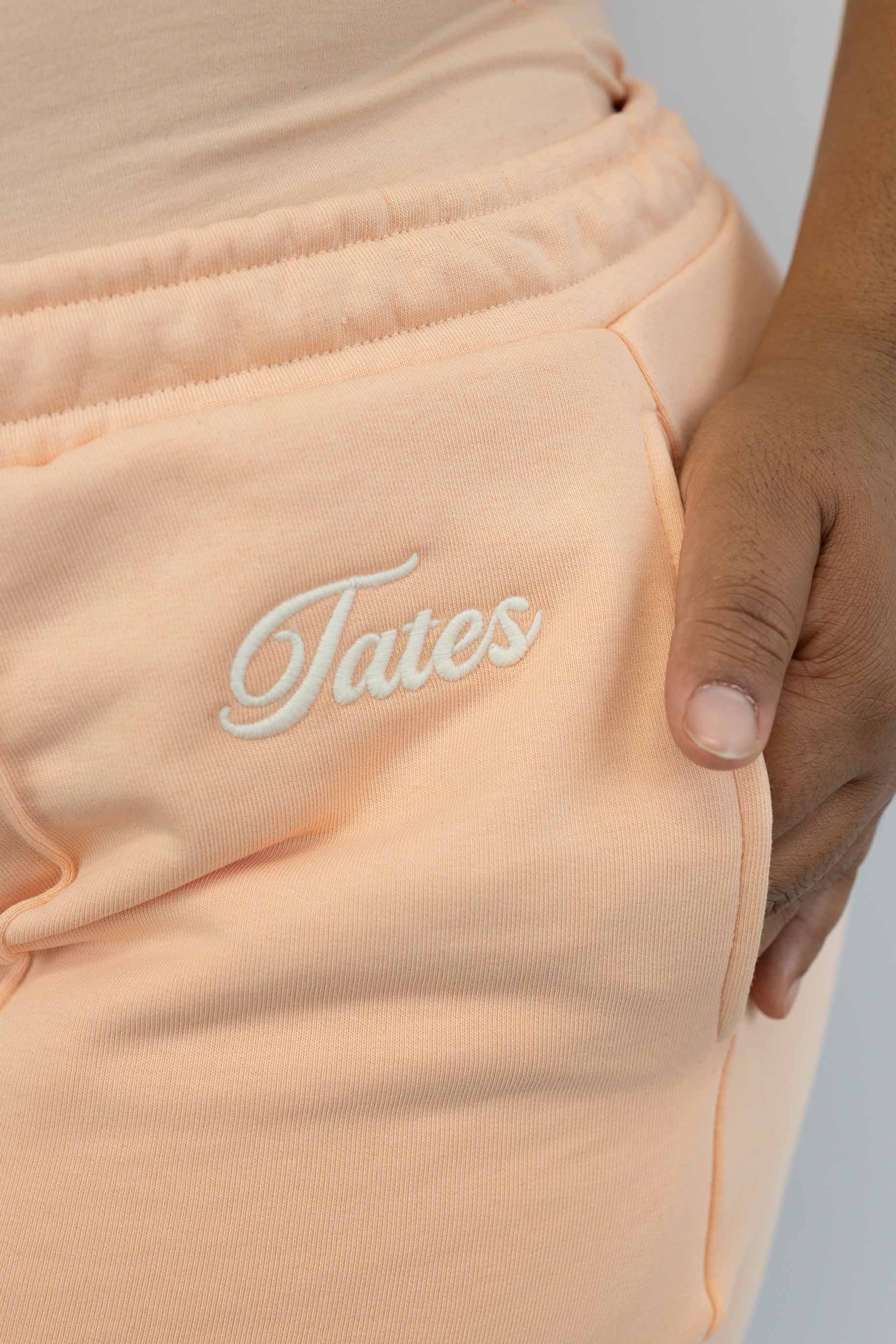 Light Jogginghose kurz mit Biese – Peach