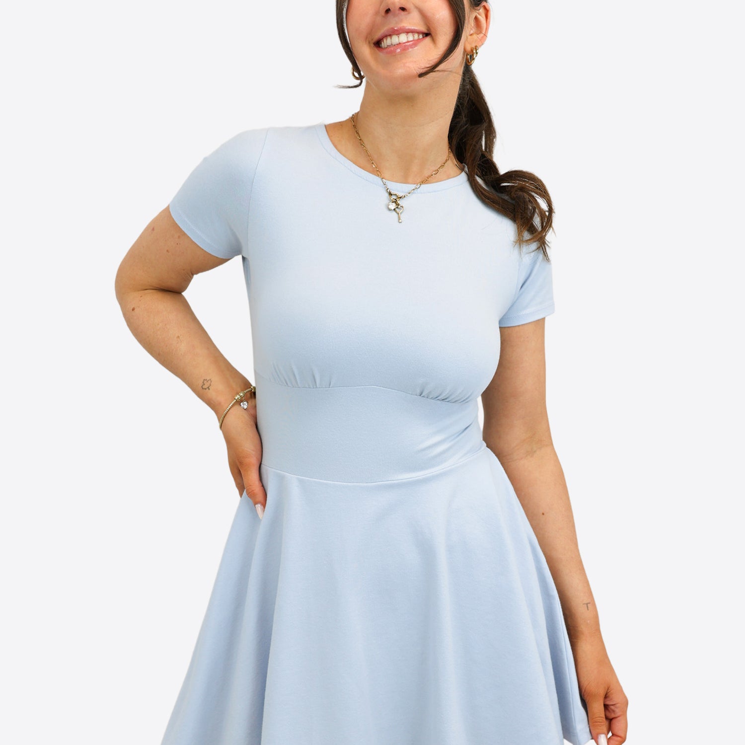 Mini Skort Kleid – Hellblau